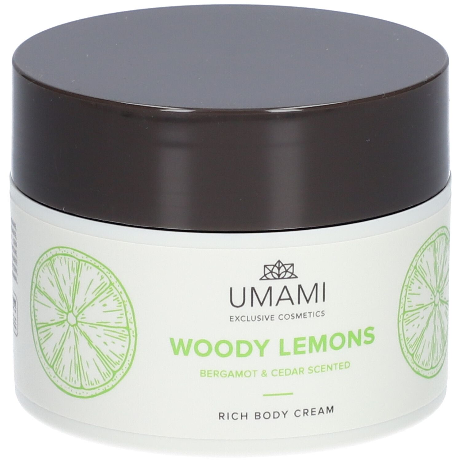 Umami Woody Lemons Rich Body Cream Bergamote & Cèdre 250 ml Crème