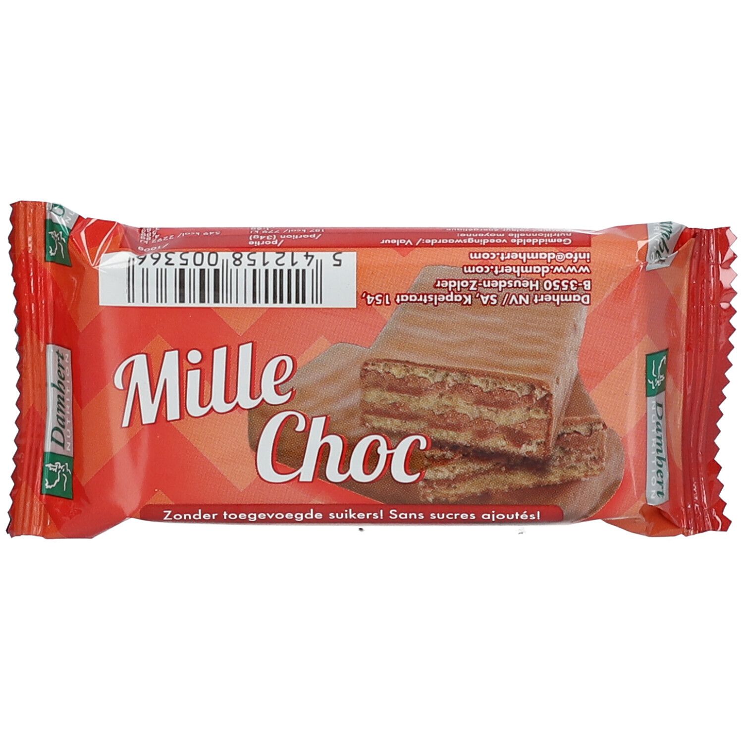 Damhert Mille Choc Moins de Sucres Snack 34 g