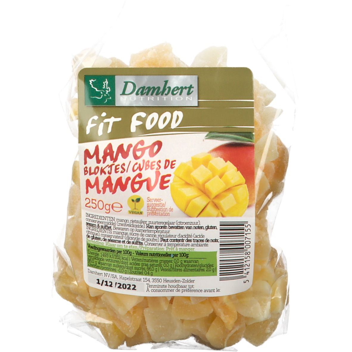 Damhert Fit Food Mangue Bonbon(S) 250 g