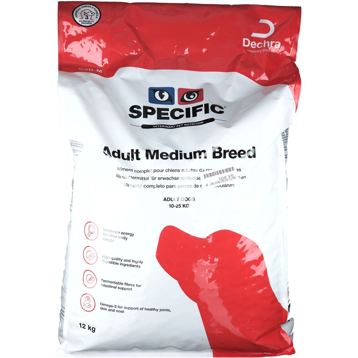 Specific Specific® Cxd-M Adult Medium Breed Pour Chiens Race Moyenne Pellet(S) 12 Kg