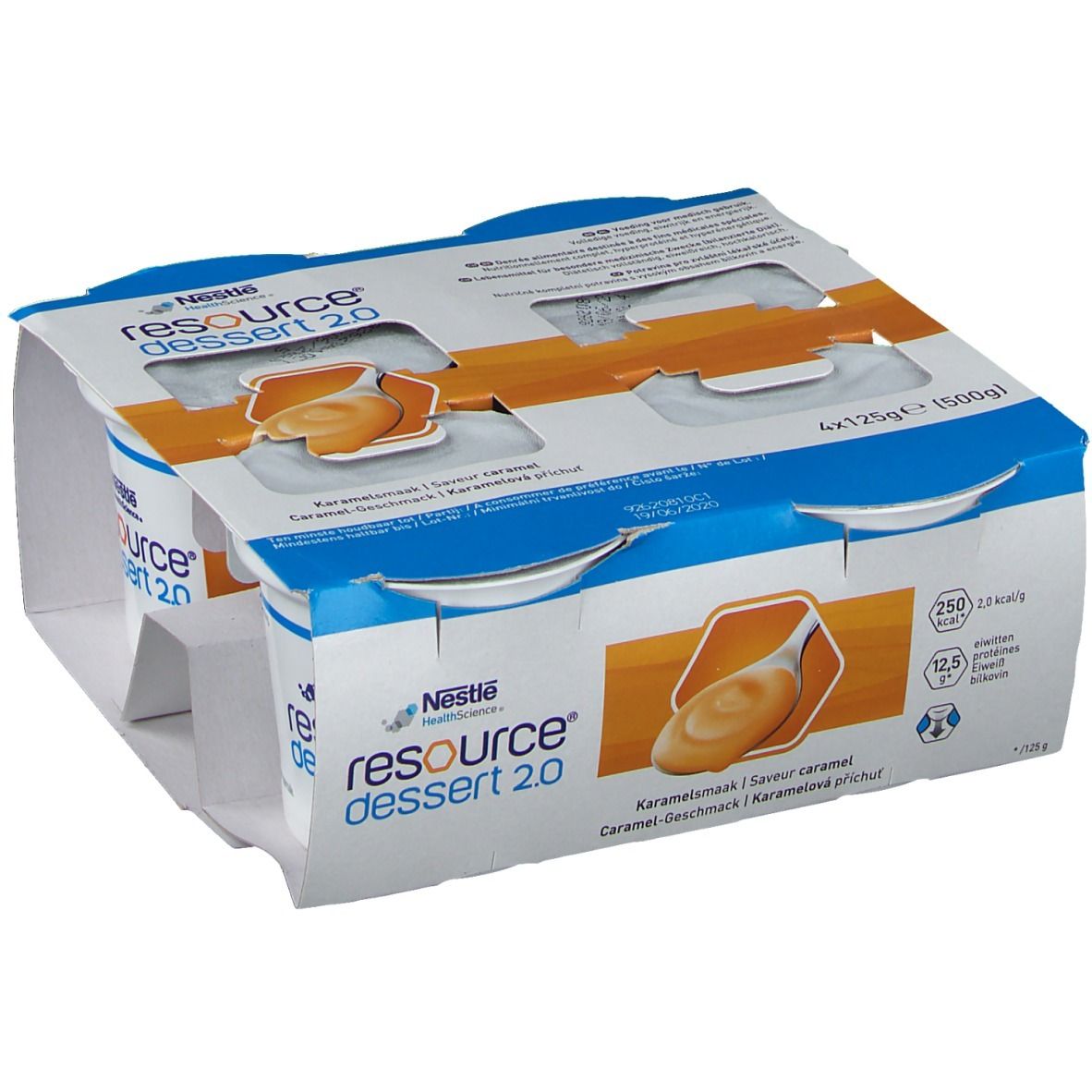Nestlé Health Science resource dessert 2.0 Caramel 4x125 g Aliment