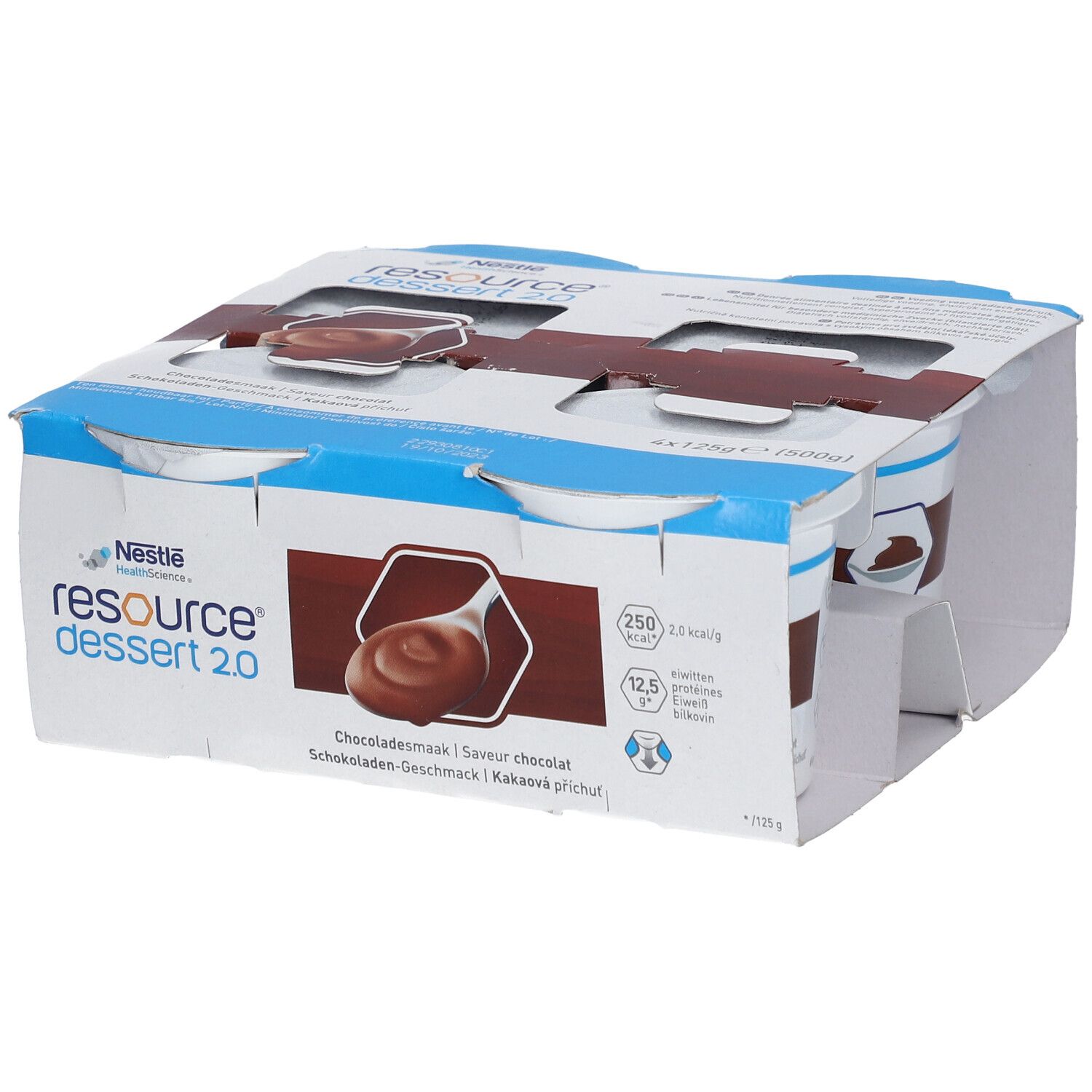 NESTLE RESOURCE Dessert 2.0 Chocolat 4x125 g Aliment