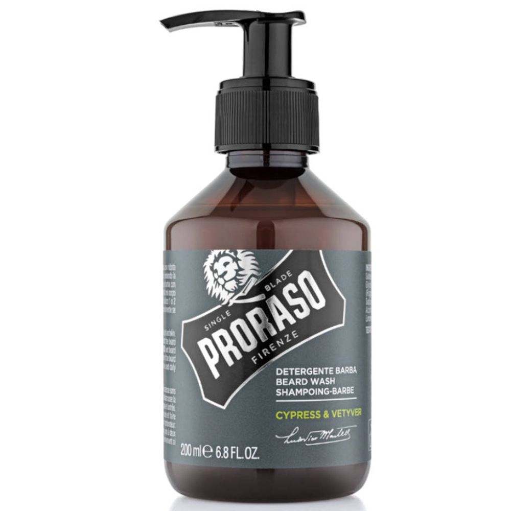 PRORASO Cypress & Vetyver Shampoing-Barbe 200 ml Shampooing