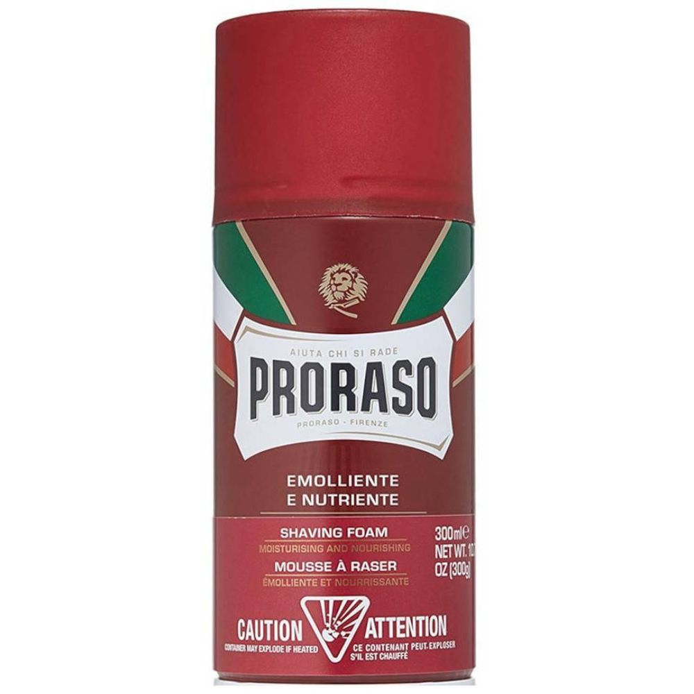 PRORASO Sandalwood Mousse à raser Barbe dure Crème 300 ml