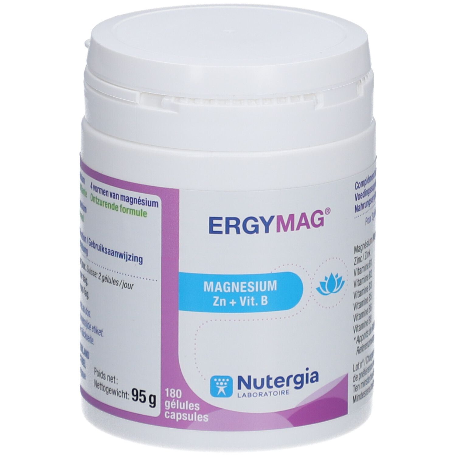 Nutergia Ergymag : Magnésium + Zinc Capsule(S) 180 Pc(S)