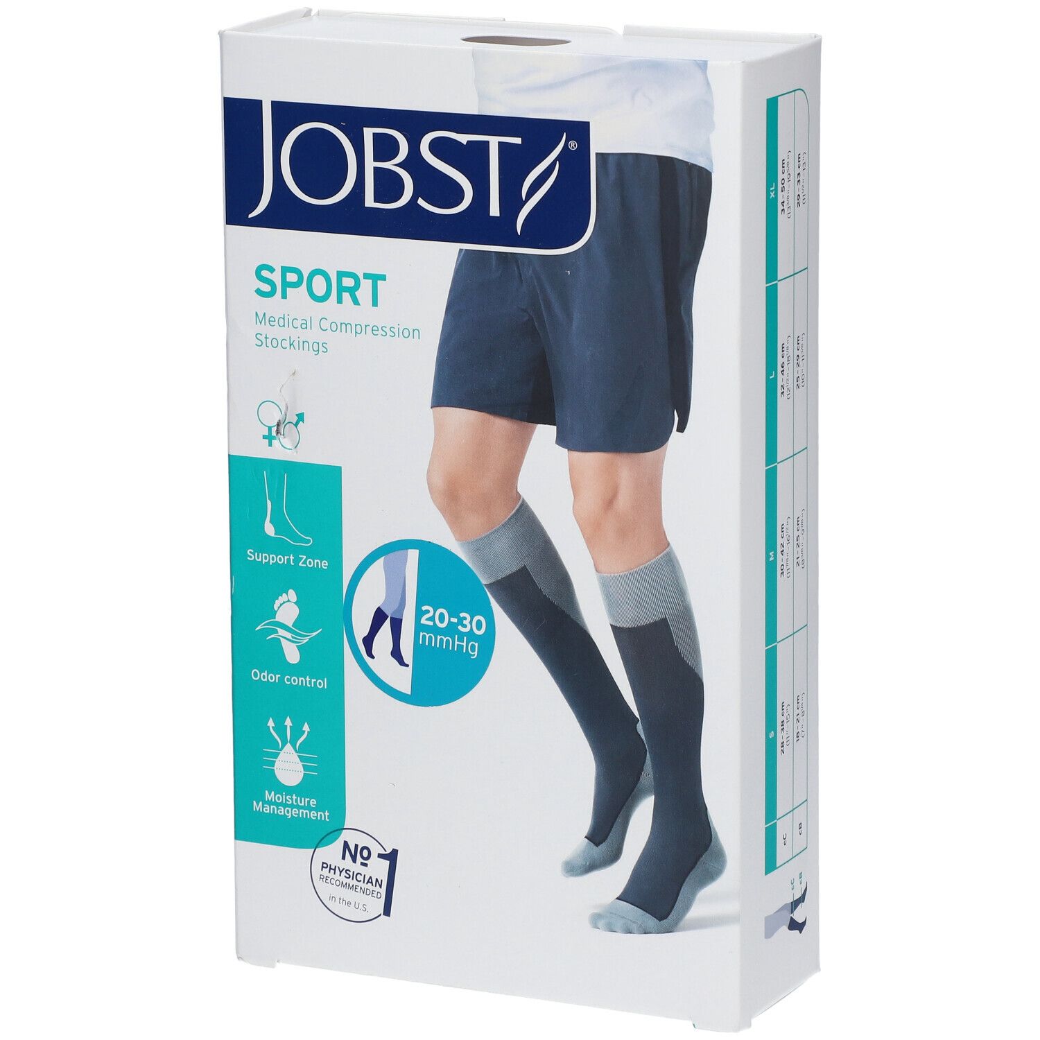 JOBST Sport Bas de Compression Athlétiques L Noir Chaussettes 1 pc(s)