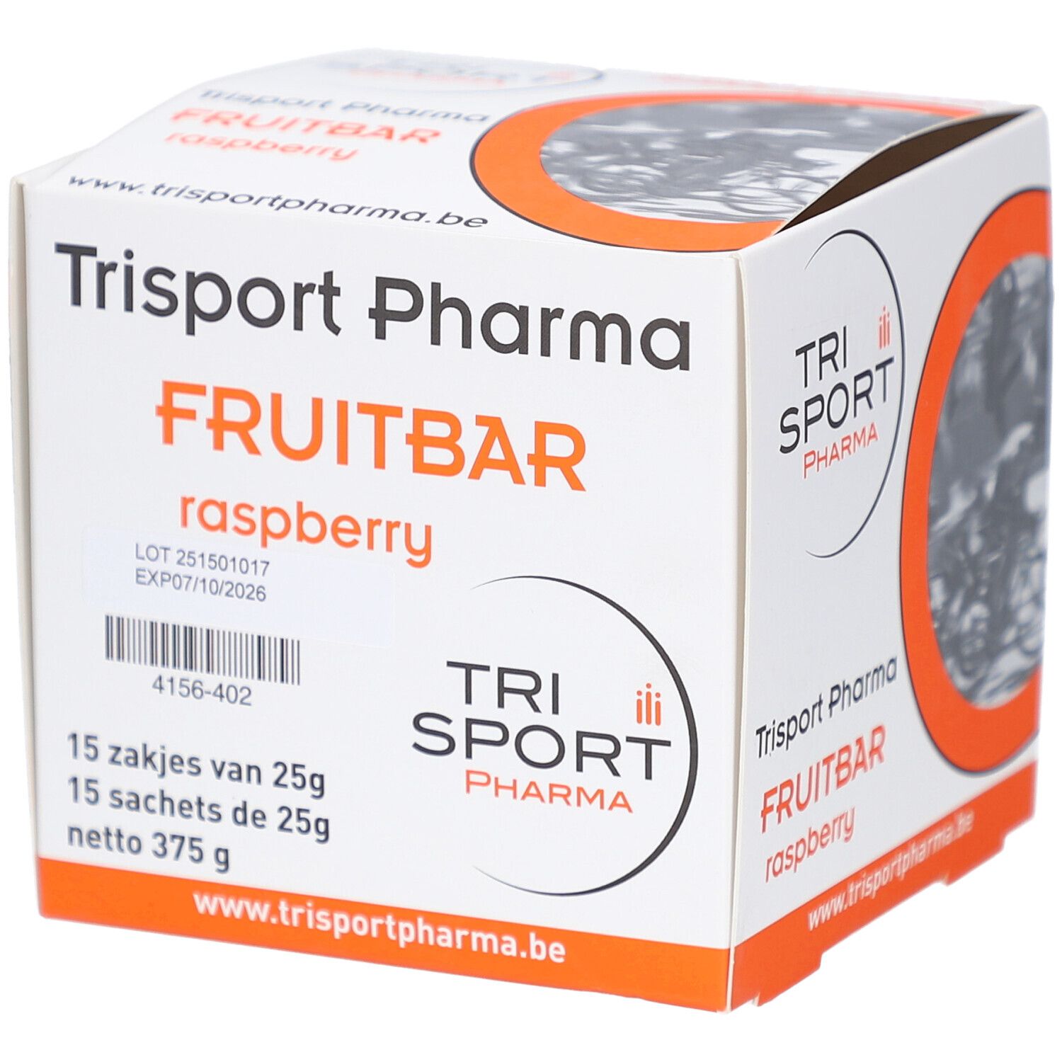 Trisport Pharma Fruitbar Framboise Barre 15x25 g