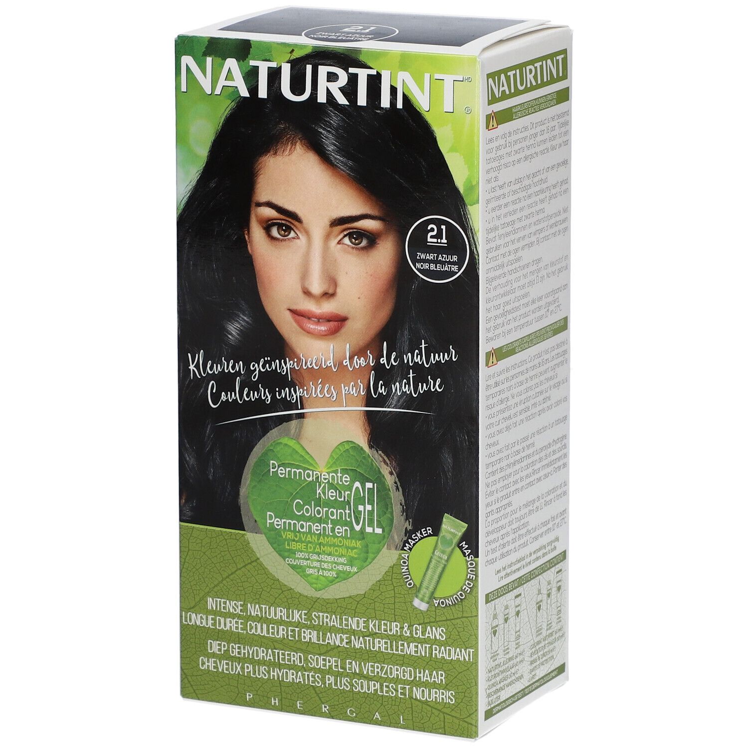 NATURTINT Coloration Permanente Noir Azur 2.1 160 ml Emballage(S) Combi