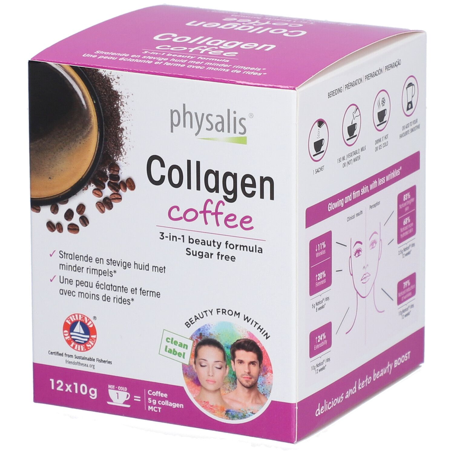 Physalis® Collagen Coffee Thé Instantané 12x10 g