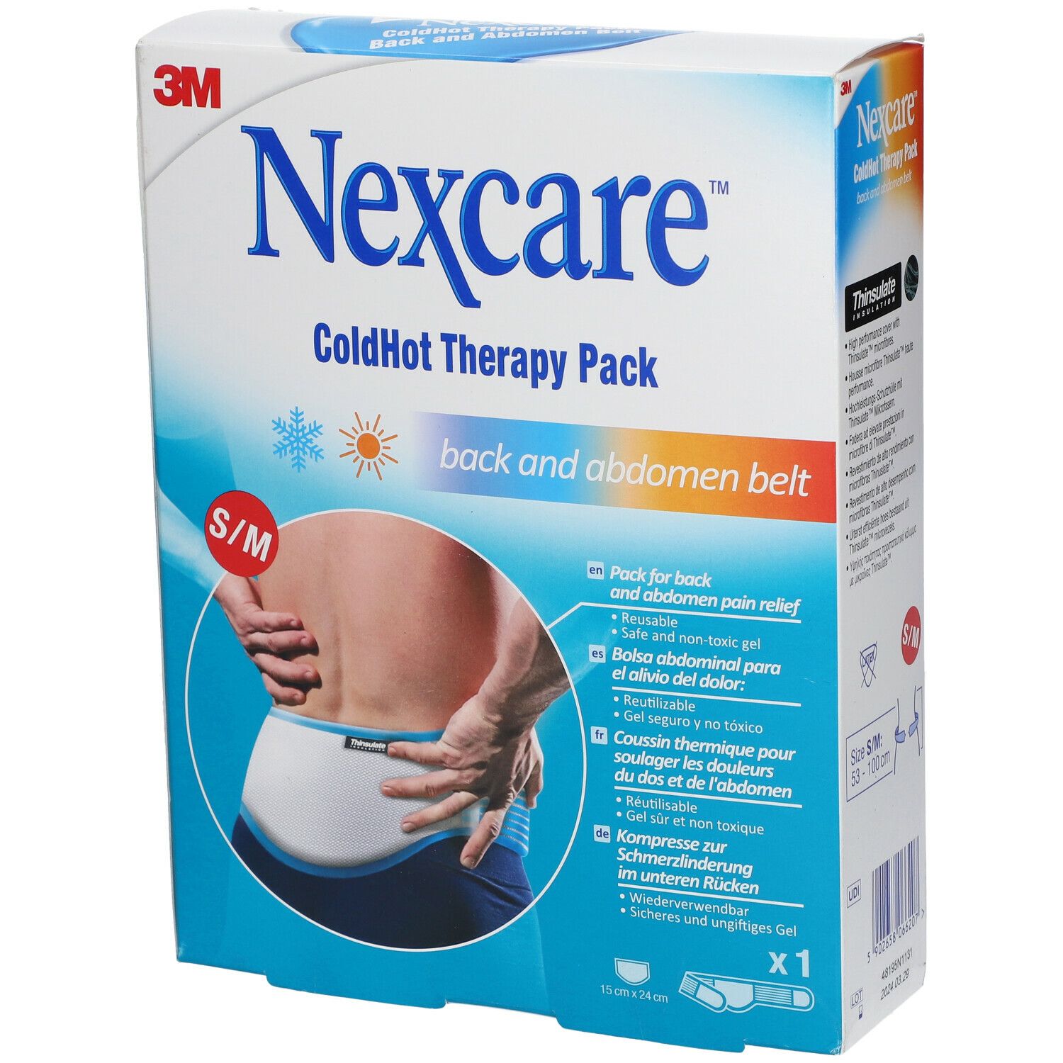 Nexcare ColdHot Therapy Bande de Dos et de Ventre Small-Medium 1 pc(s) Bandage(S)