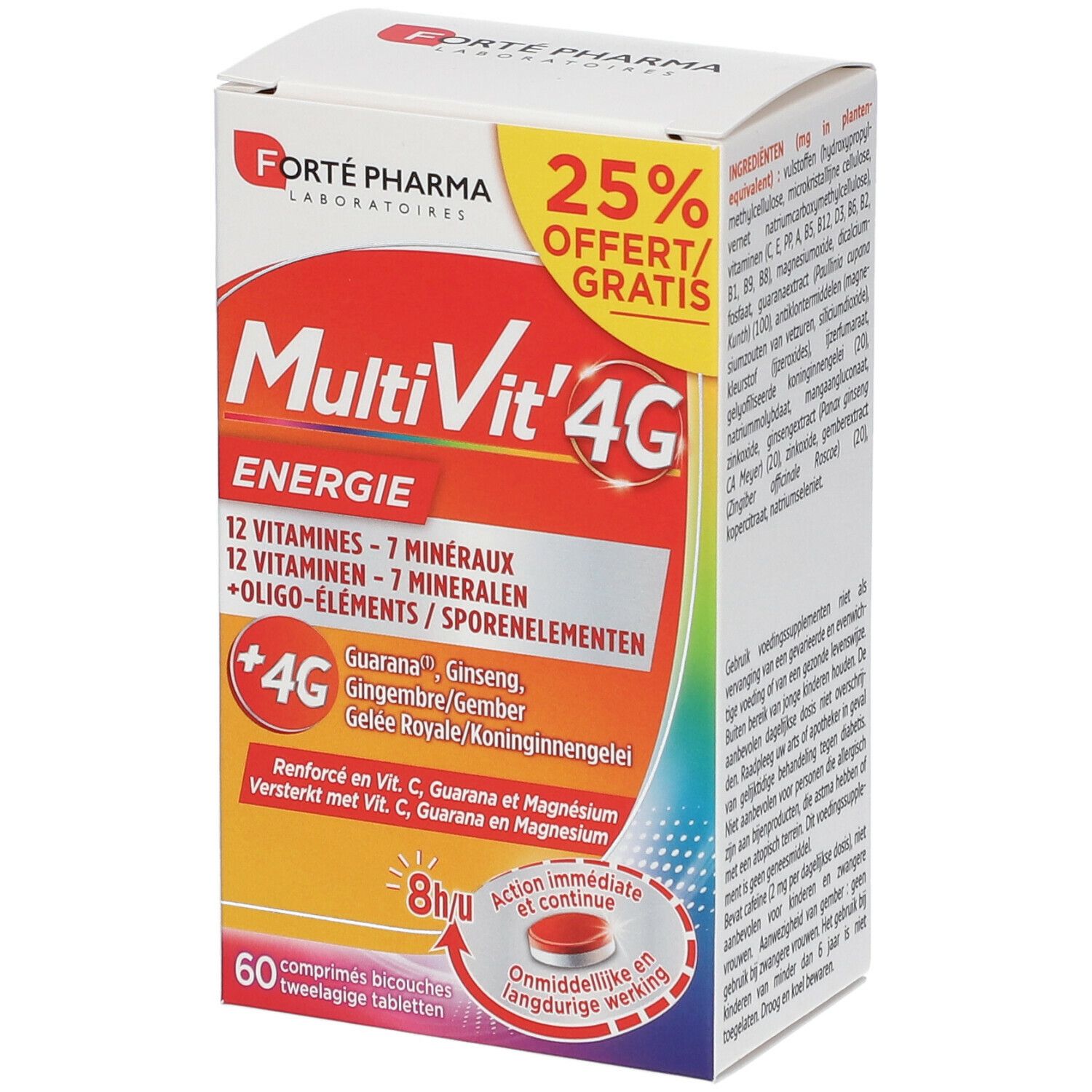 Forté Pharma MultiVit’4G Energie 60 pc(s) Comprimé(S)