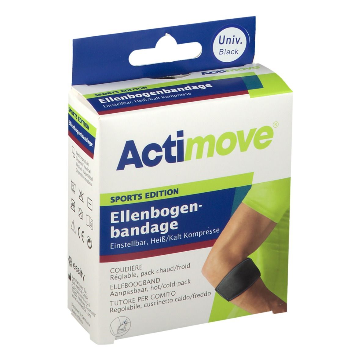 Actimove SPORTS EDITION Coudière Réglable Noir 1 pc(s) Bandage(S)
