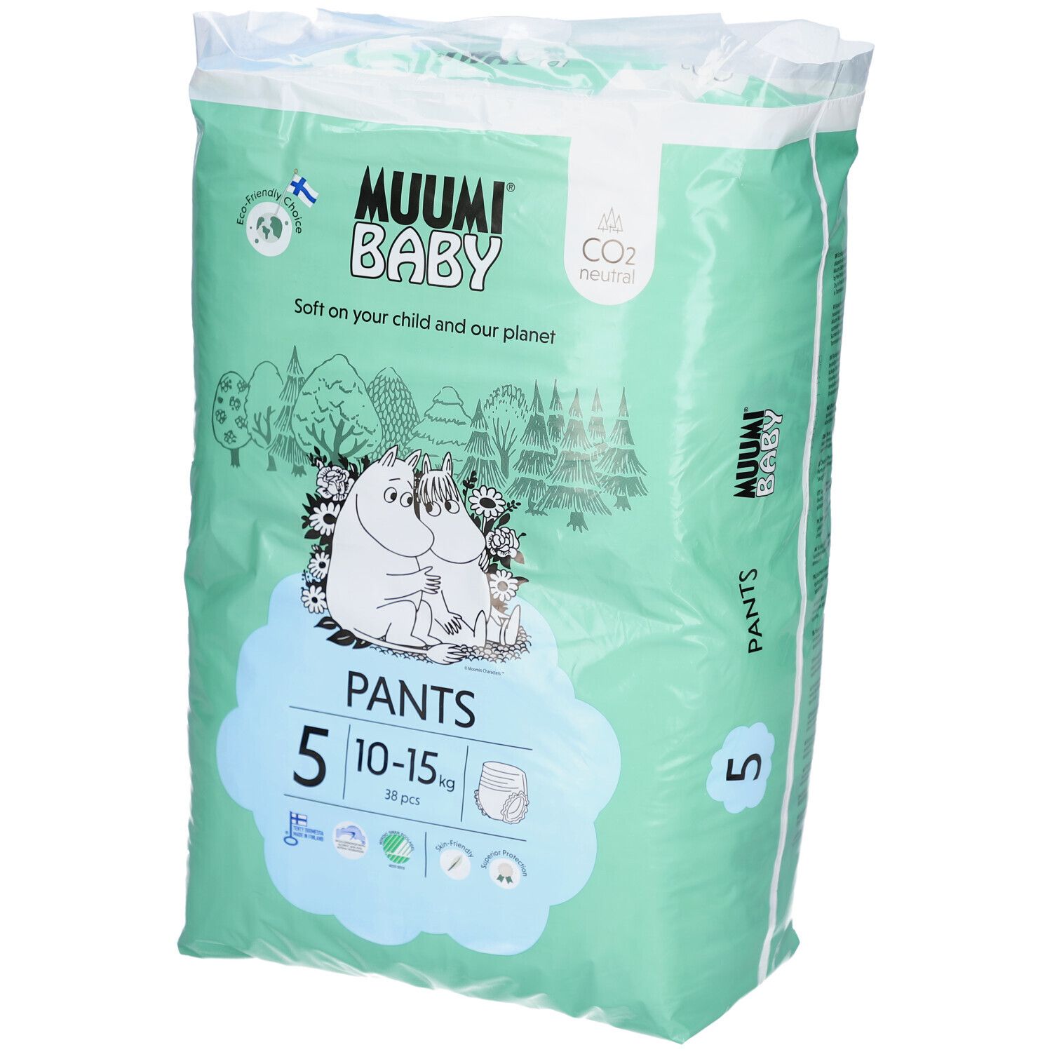 Muumi Baby Culottes Écologiques Taille 5 (7-15 kg) 40 pc(s) Couches