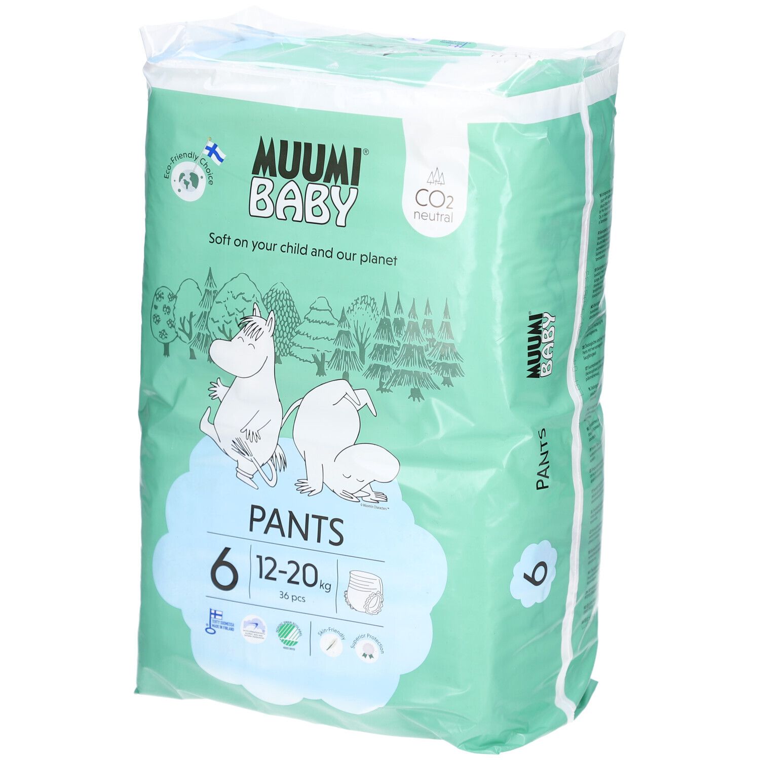 Muumi Baby Culottes Écologiques Taille 6 (12-20 kg) 36 pc(s) Couches