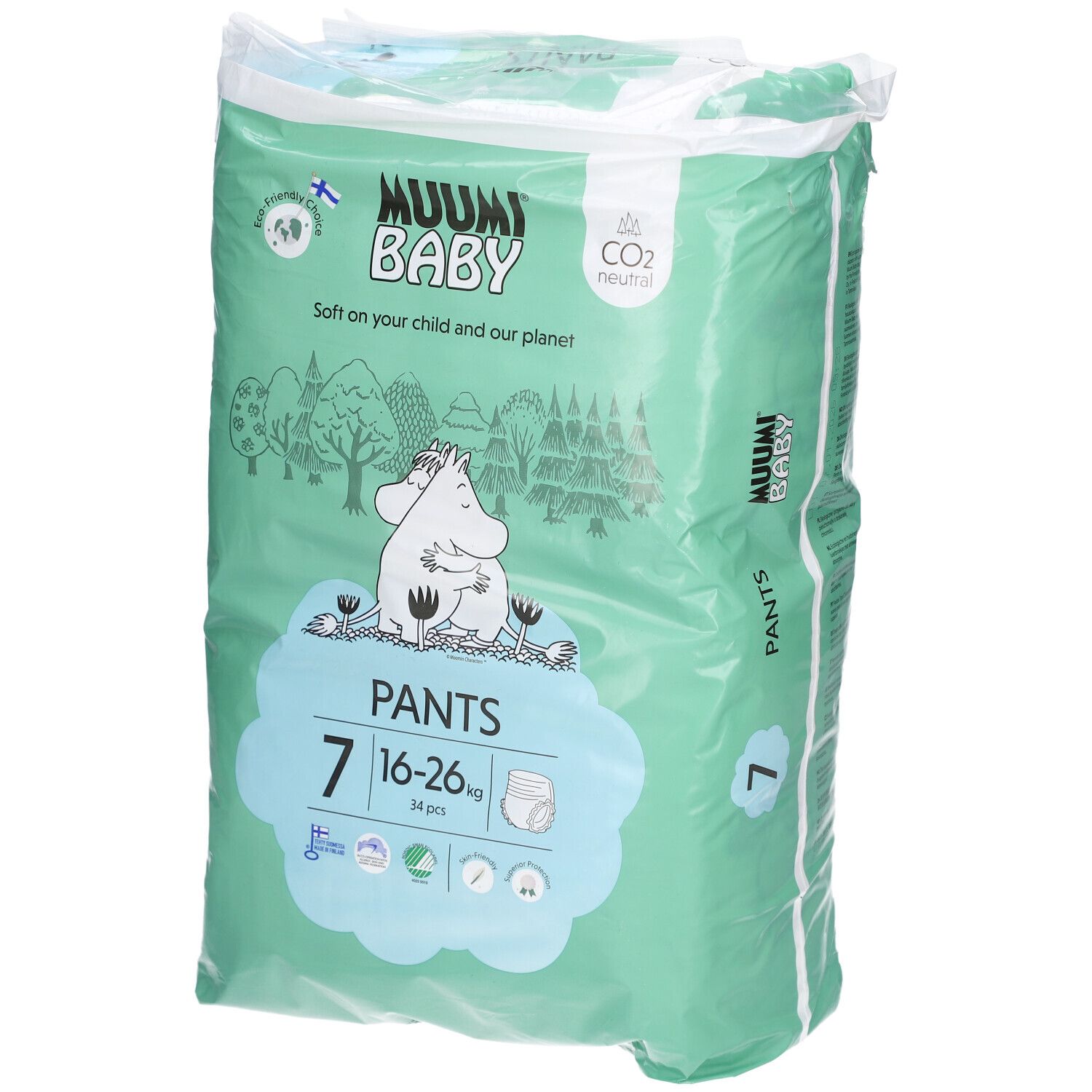 Muumi Baby Culottes Écologiques Taille 7 (16-26 kg) 34 pc(s) Couches