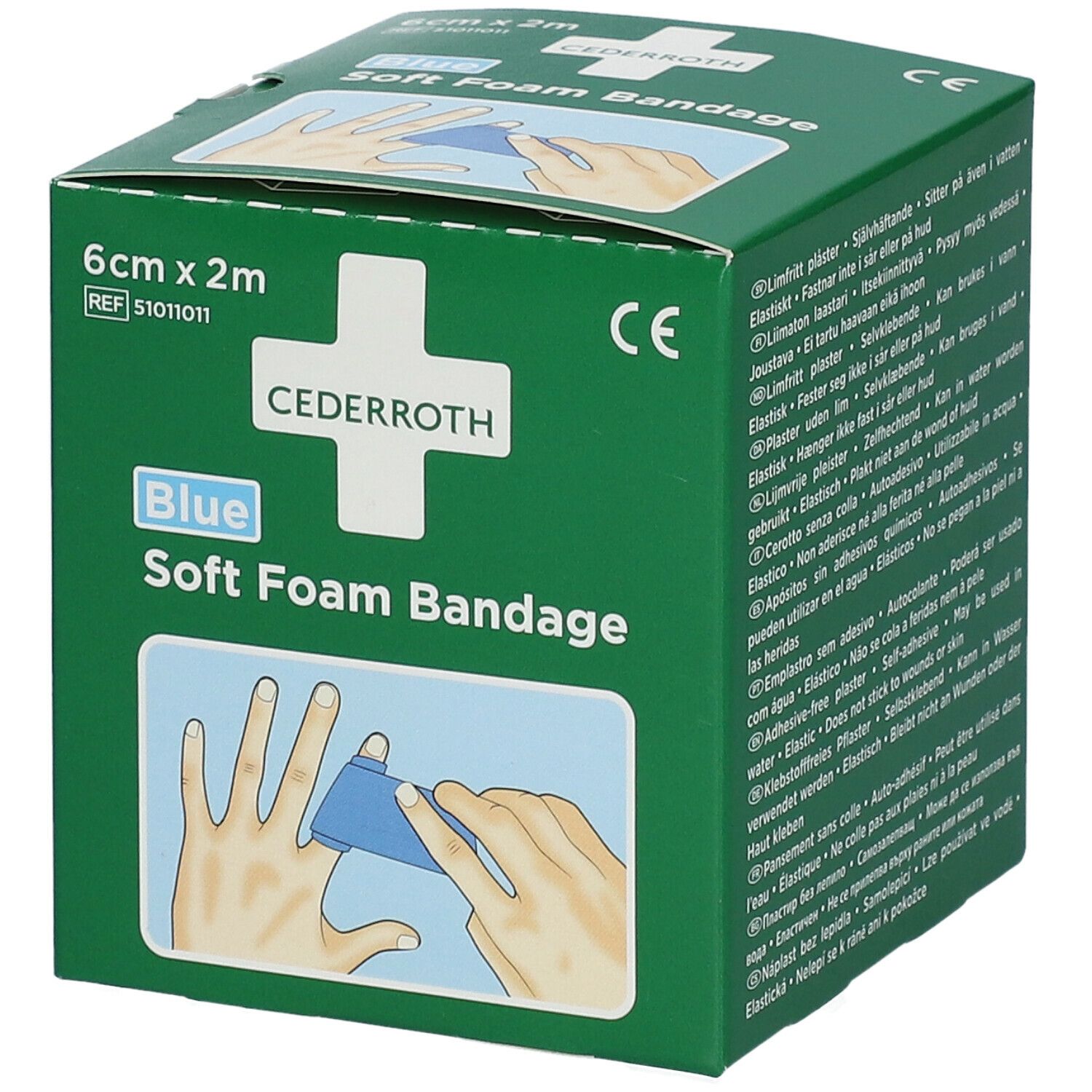 Cederroth Soft Foam Bandage Blue 6 cm x 2 m 51011011 Bandage(S) 1 pc(s)