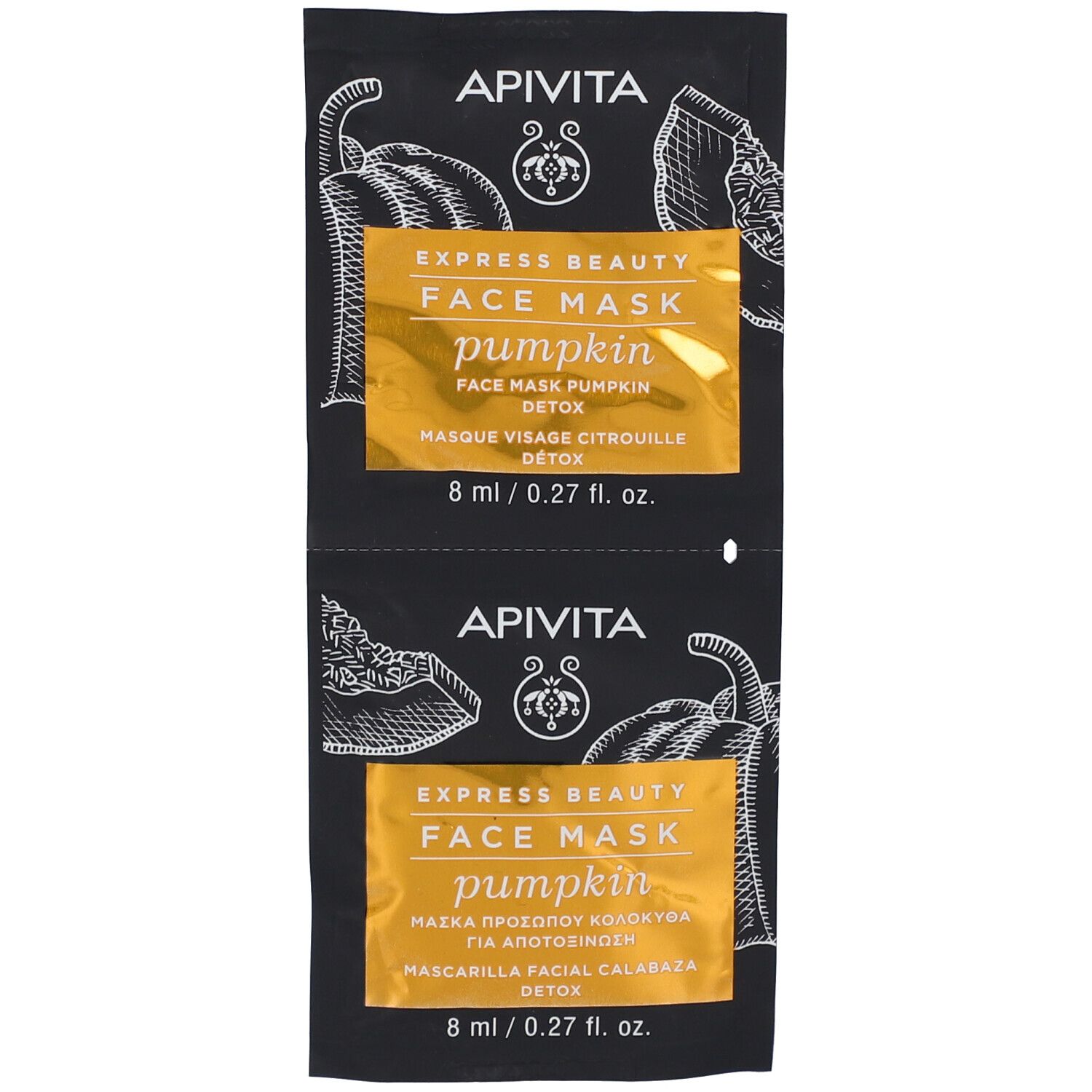 Apivita Express Beauty Masque Visage Citrouille Detox Masque(S) Pour Le 2X8 Ml - Image 1