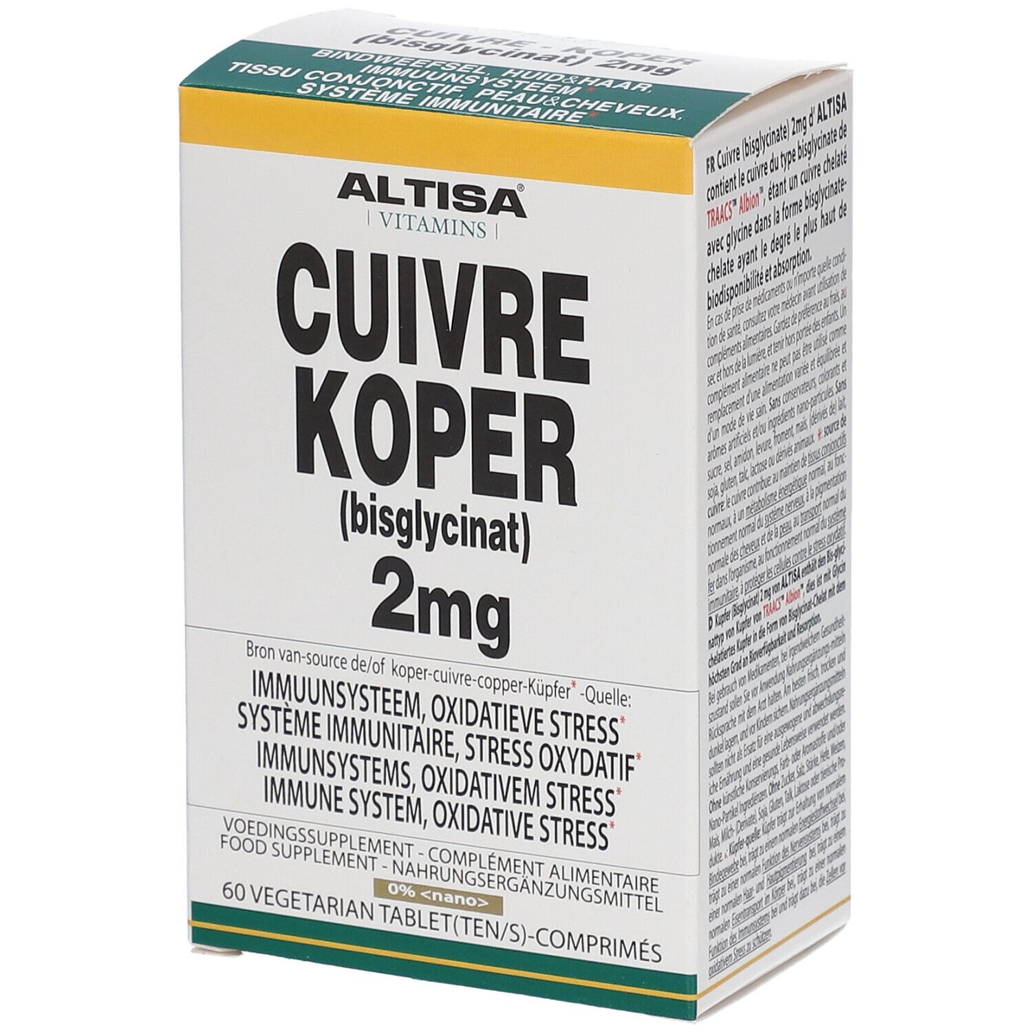 ALTISA Cuivre (Bisglycinate) 2 mg 60 pc(s) Comprimé(S)