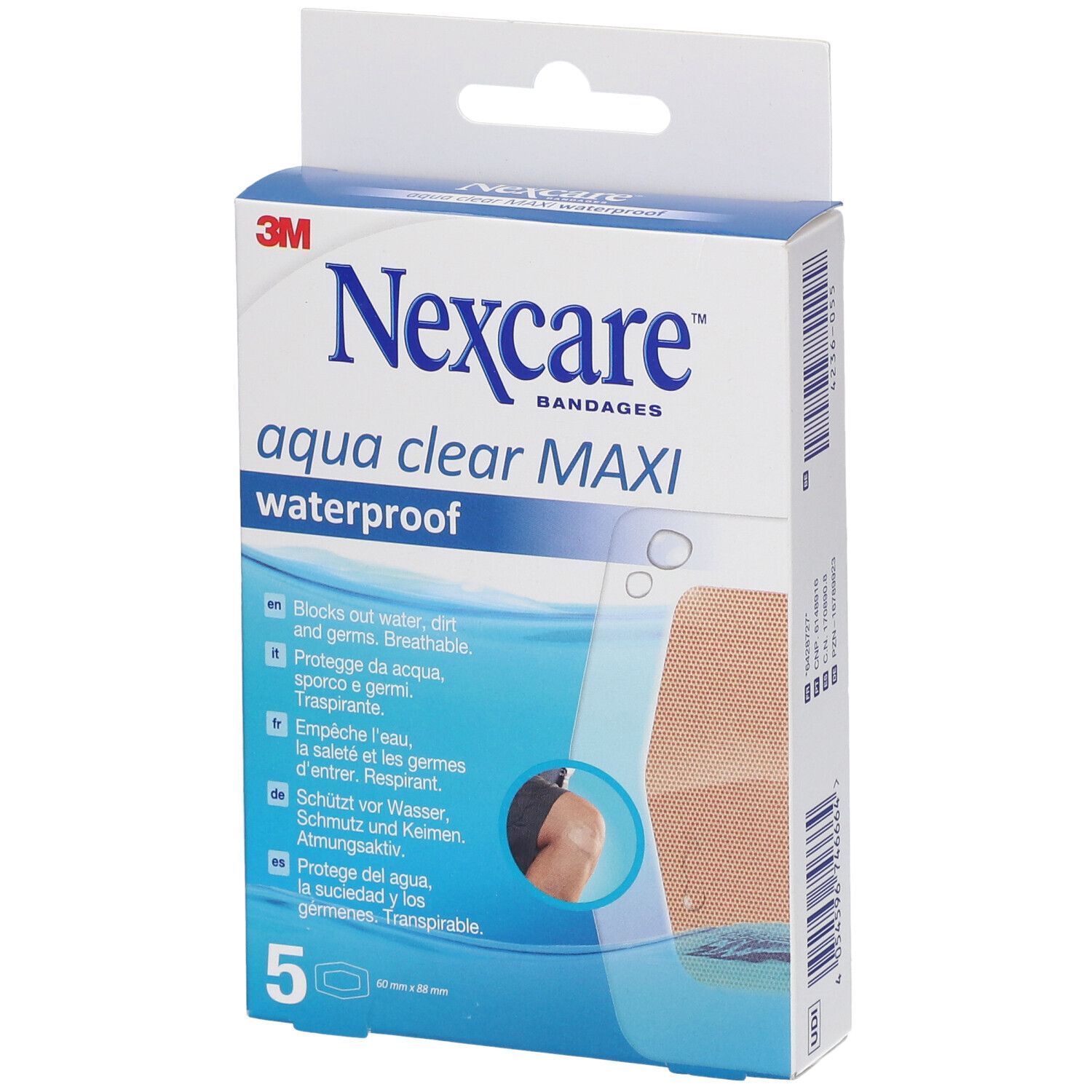 NEXCARE™ Aqua Clear MAXI Pansements Imperméables, 60 mm x 88 mm, Lot de 5 - Image 3
