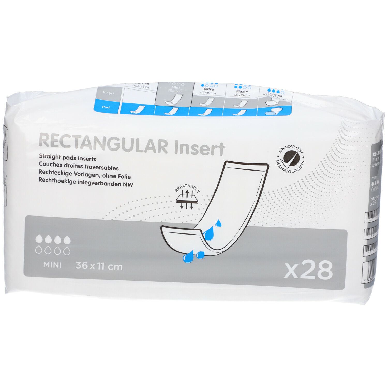 iD Insert Rectangular Mini 110 x 360 cm 28 pc(s) Serviette hygienique