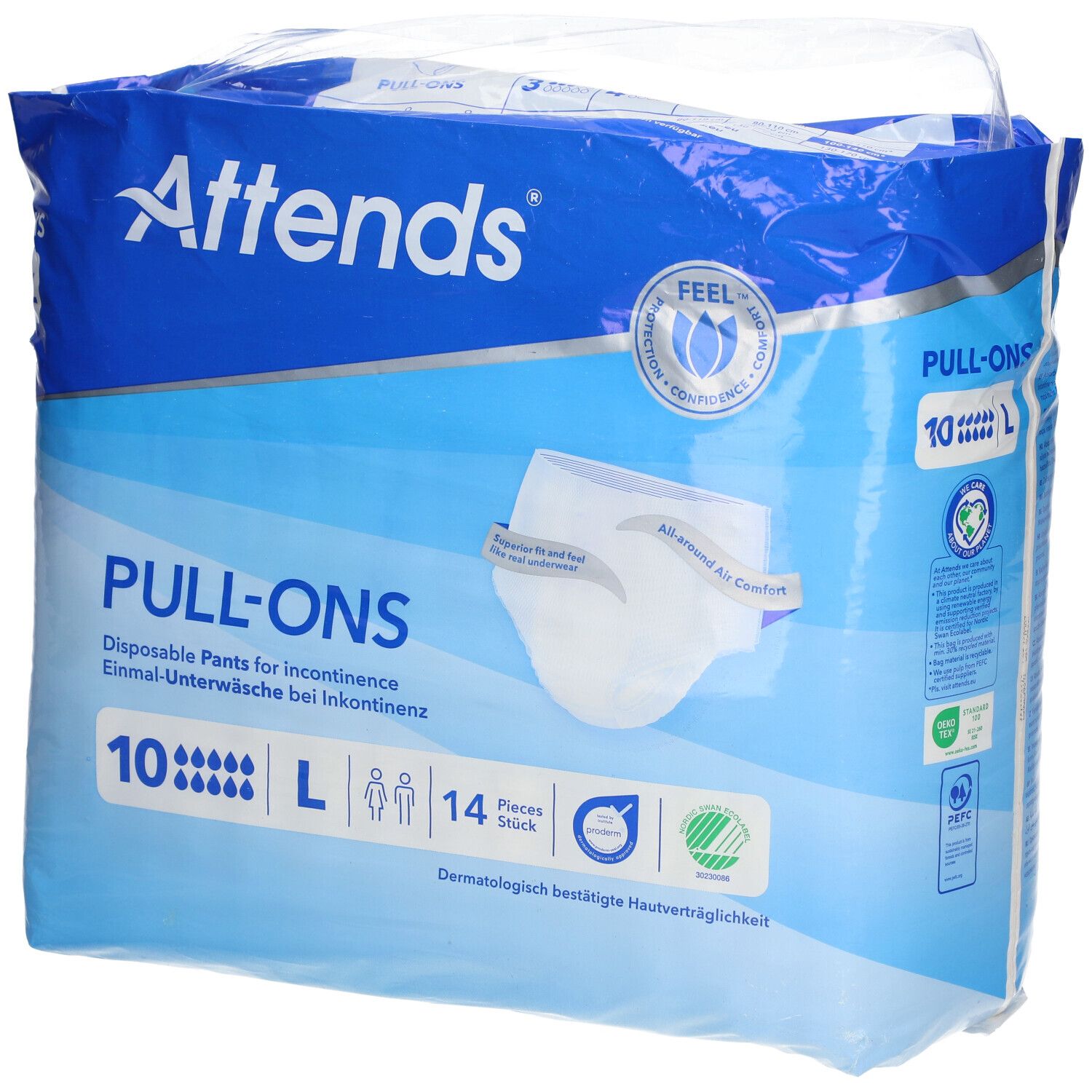 Attends® Slip Pull-Ons 10 Large 14 pc(s) Couches