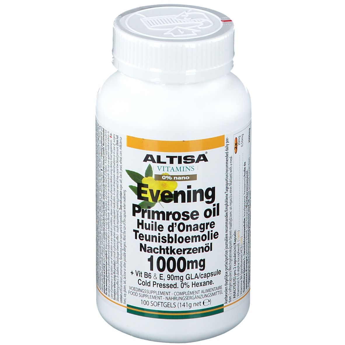 ALTISA Huile d'onagre 1000 mg 100 pc(s) Capsule(S)