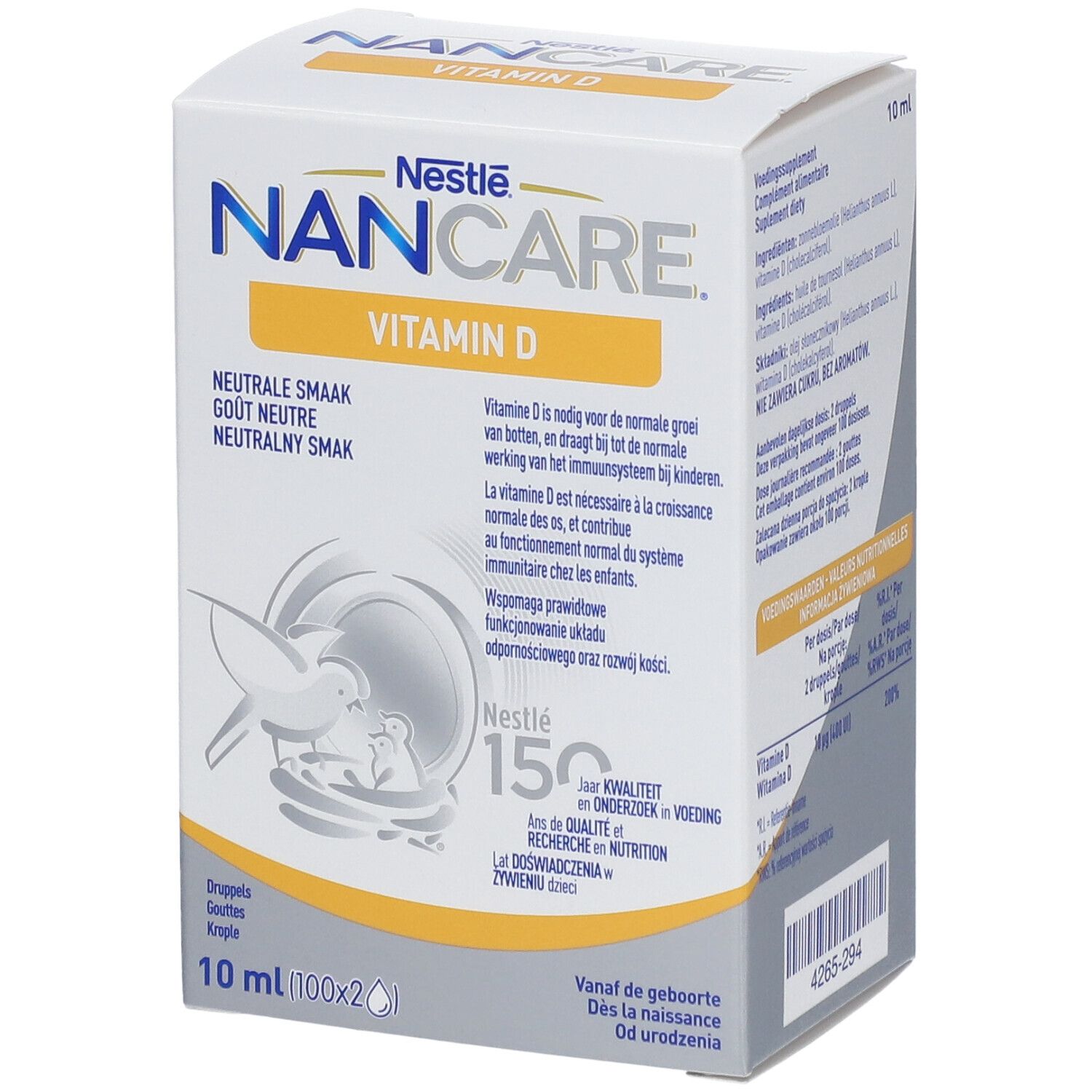 Nestle NANCARE Vitamine D 10 ml Goutte(S) Orale(S)
