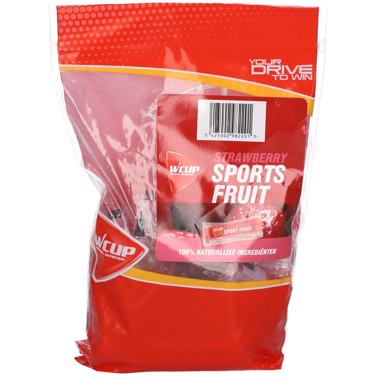 WCUP Sports Fruit Barres énergétiques à la fraise 12x25 g Barre