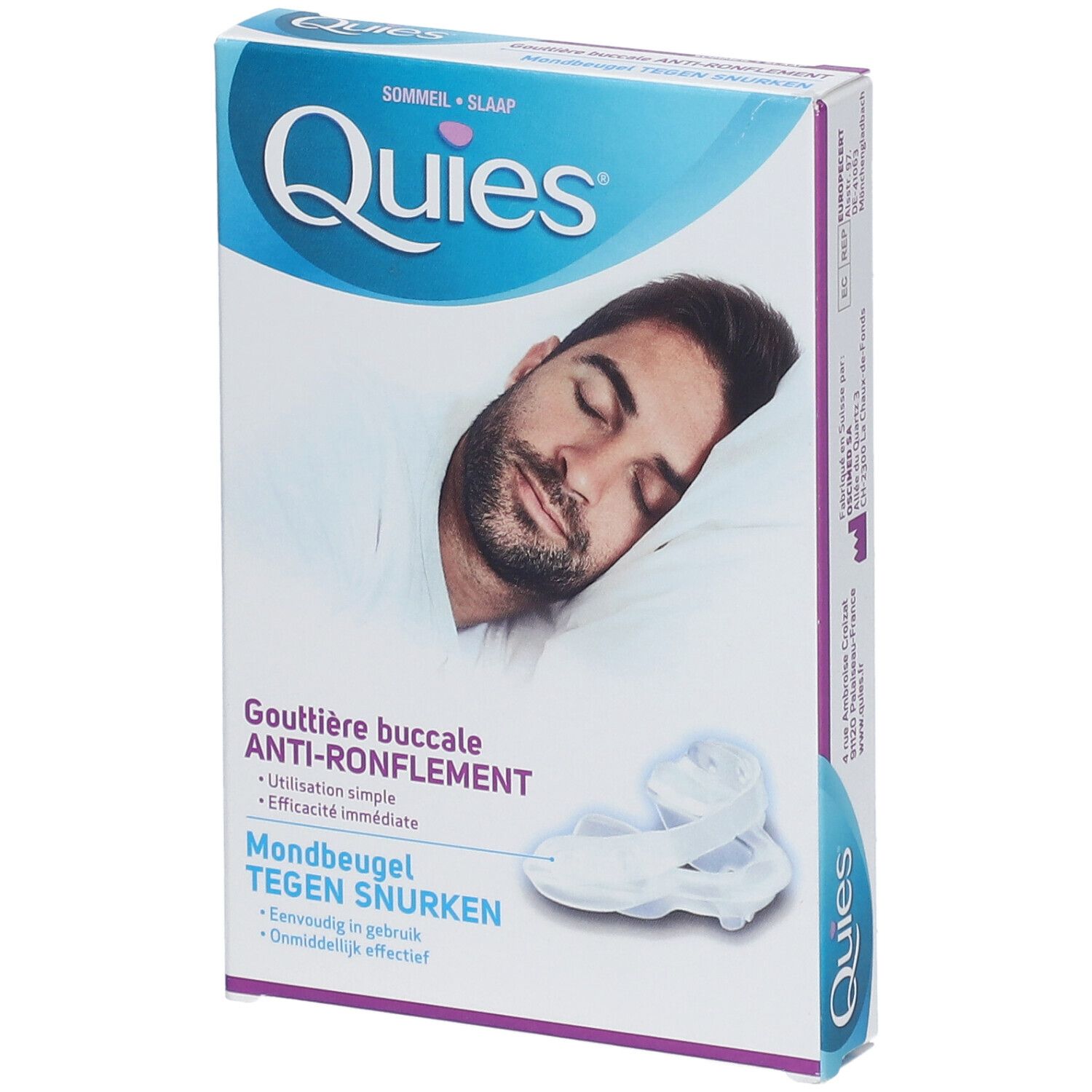 Quies Gouttière buccale anti-ronflement 1 pc(s) Autre