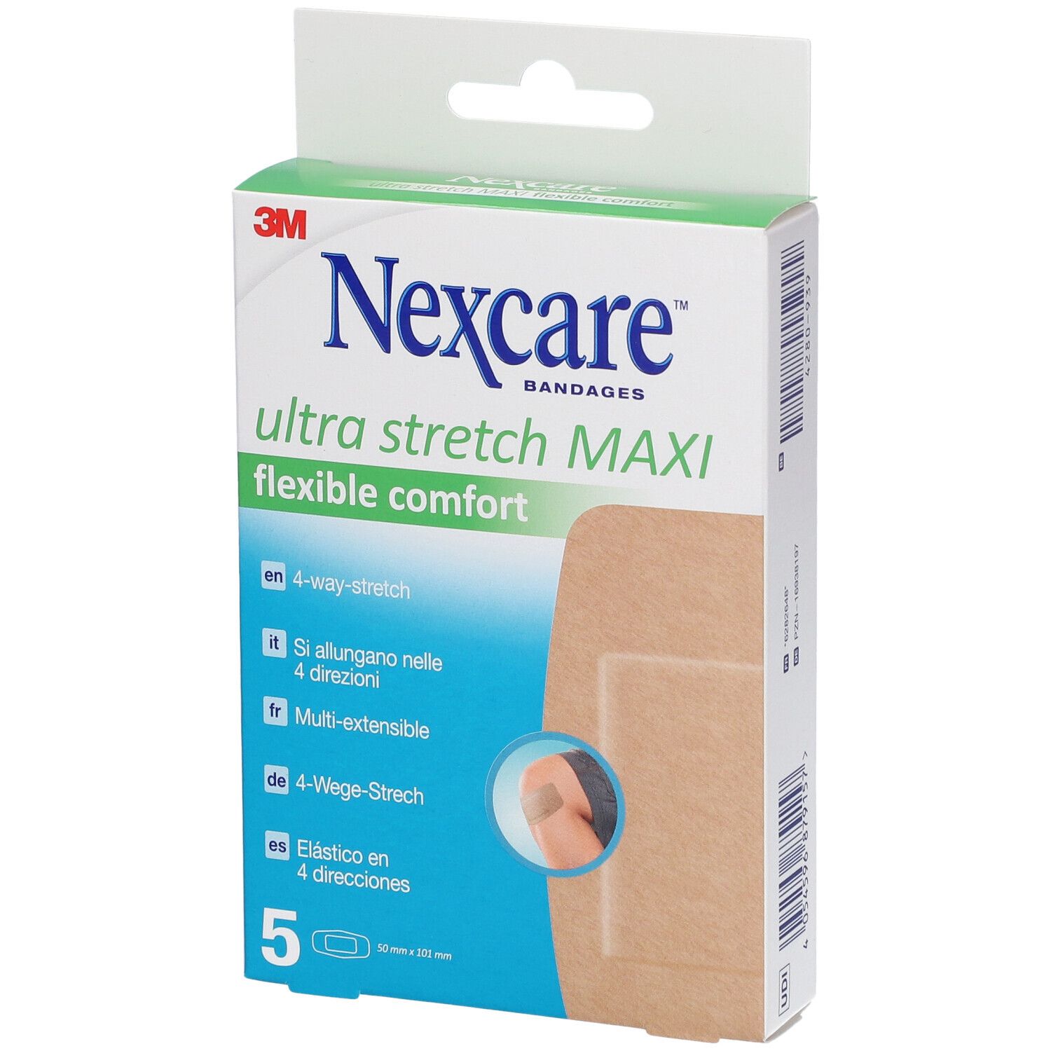 3M Nexcare Ultra Stretch Maxi Flexible Comfort 50X101mm Pansement(S) 5 Pc(S)