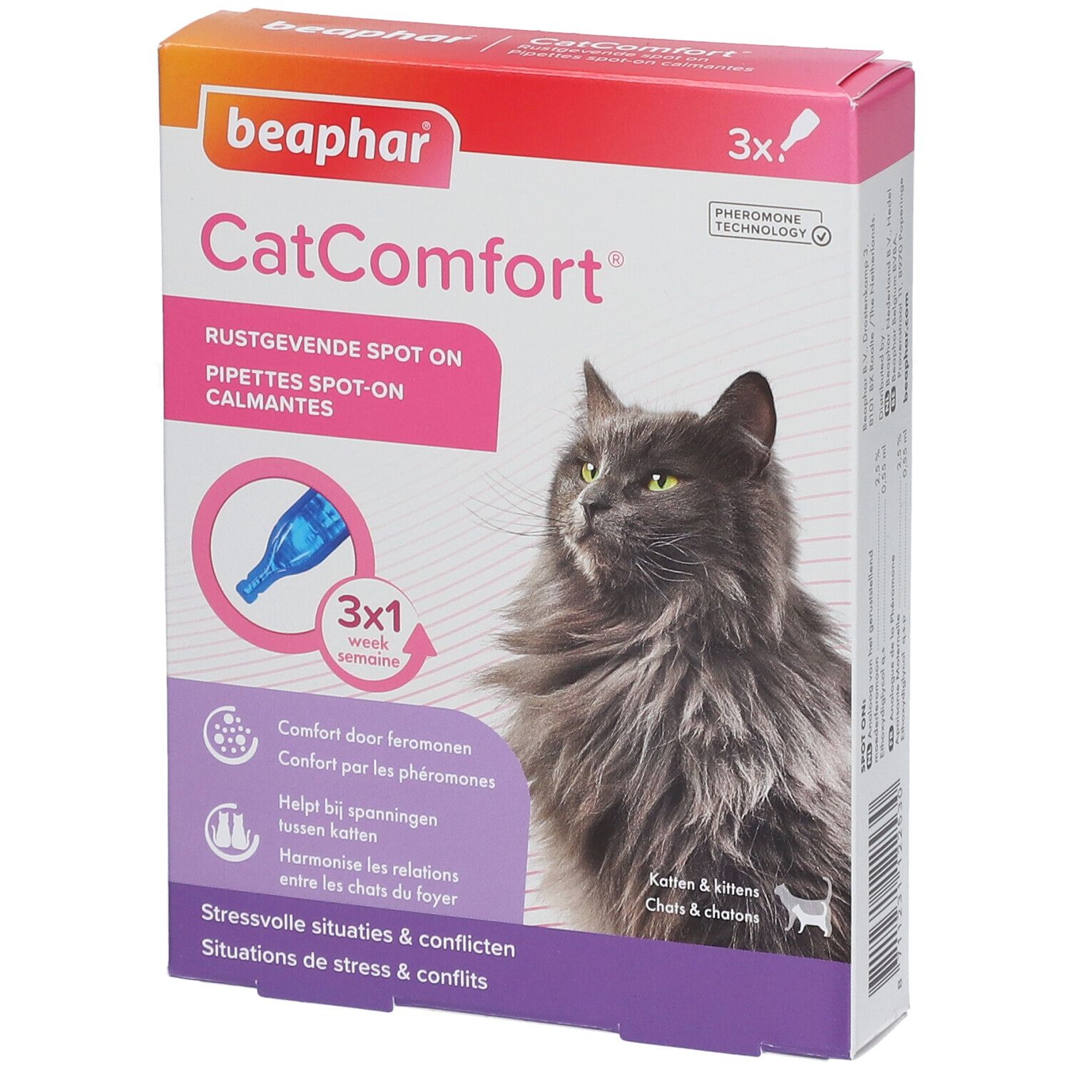 Beaphar® CatComfort Pipettes Spot-On Calmantes Solution De Goutte 3 pc(s)