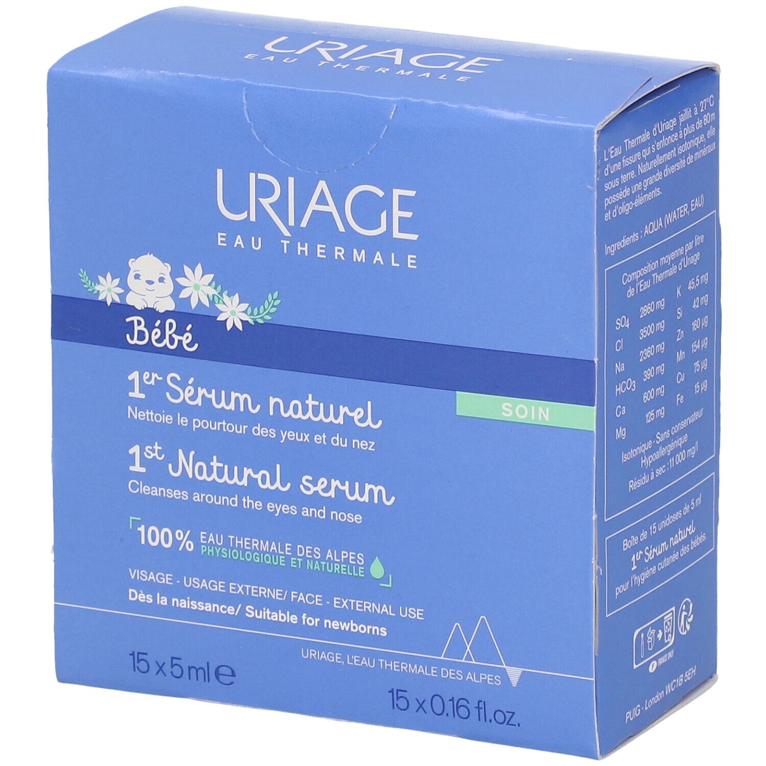 Uriage Bébé 1Er Sérum Naturel Unidose X15 75Ml - Image 3