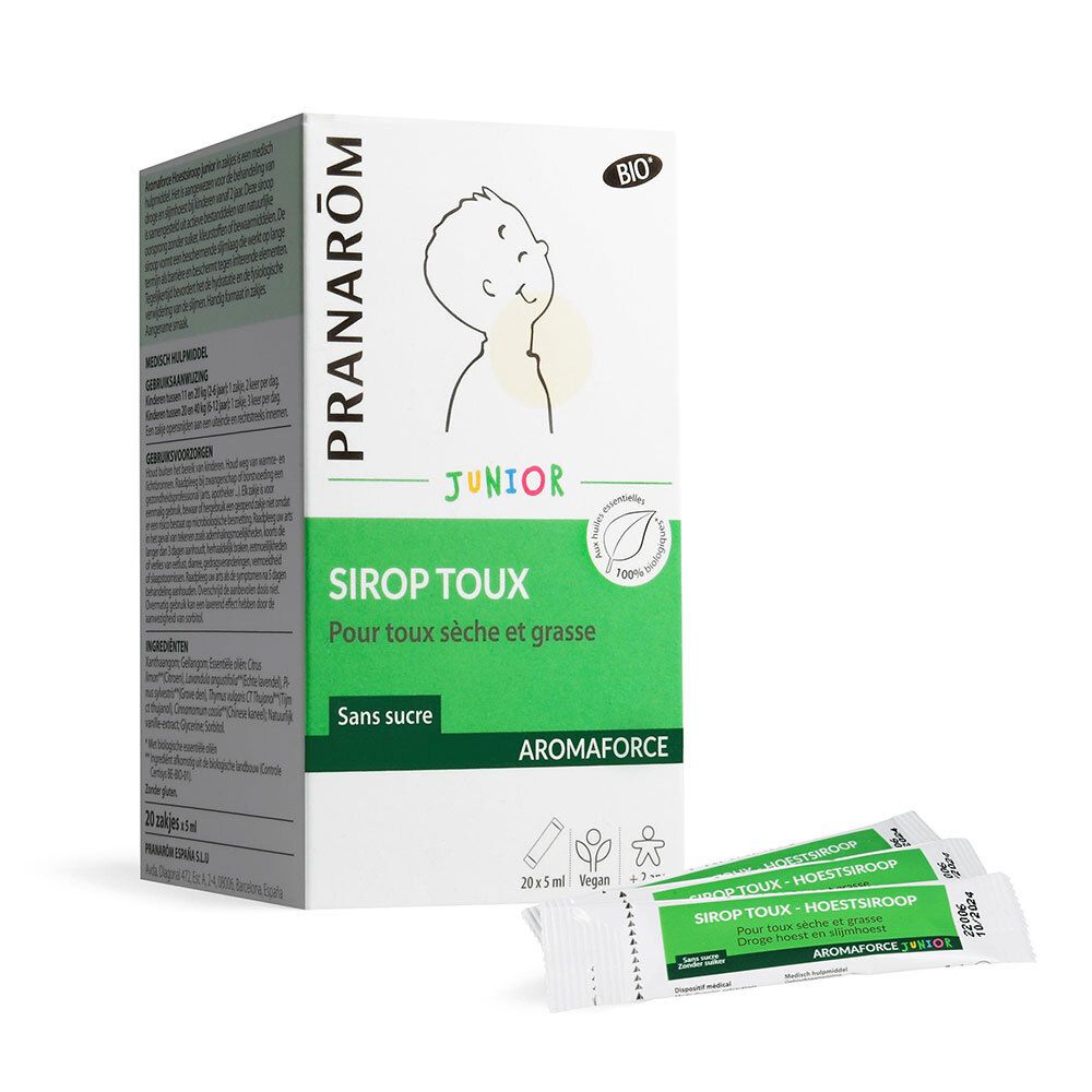 Pranarôm Aromaforce Sirop Toux Junior 20X5ml Taille 2 - Image 2