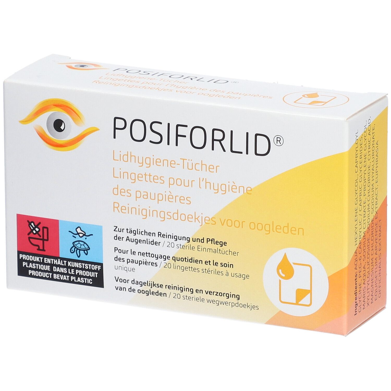 Posiforlid Lingettes pour l'Hygiène des Paupières 20 pc(s) Lingette(S)