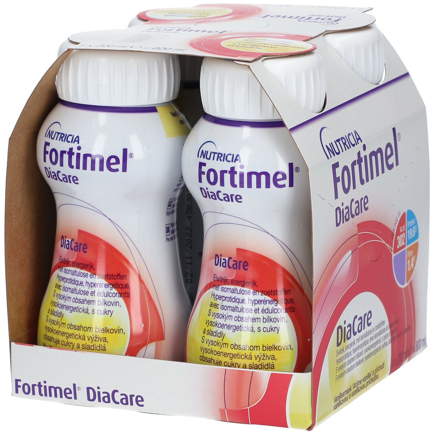 NUTRICIA Fortimel® DiaCare arôme vanille 4x200 ml fluide
