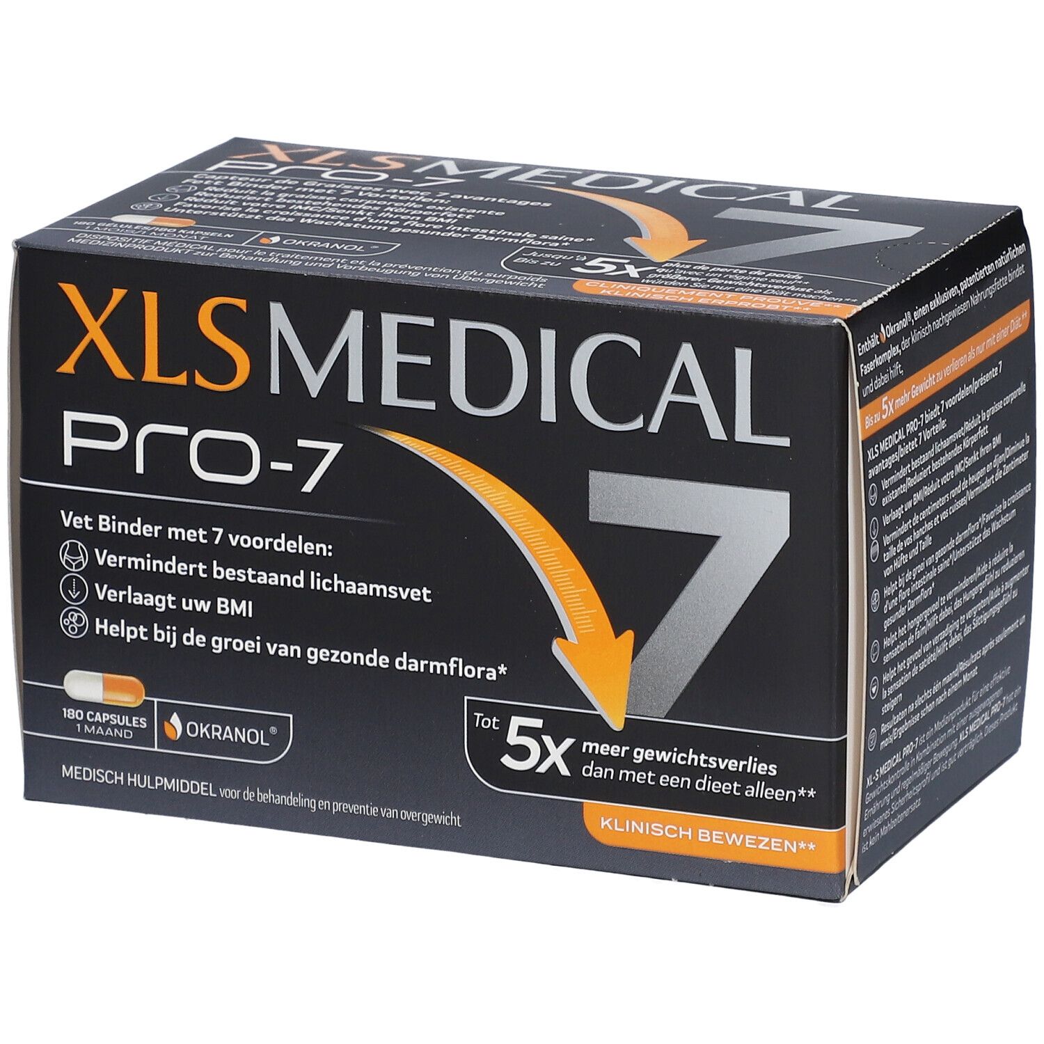 XLS Medical Pro-7– Perte de Poids & 7 Bénéfices Cliniquement Prouvés 180 pc(s) Capsule(S)