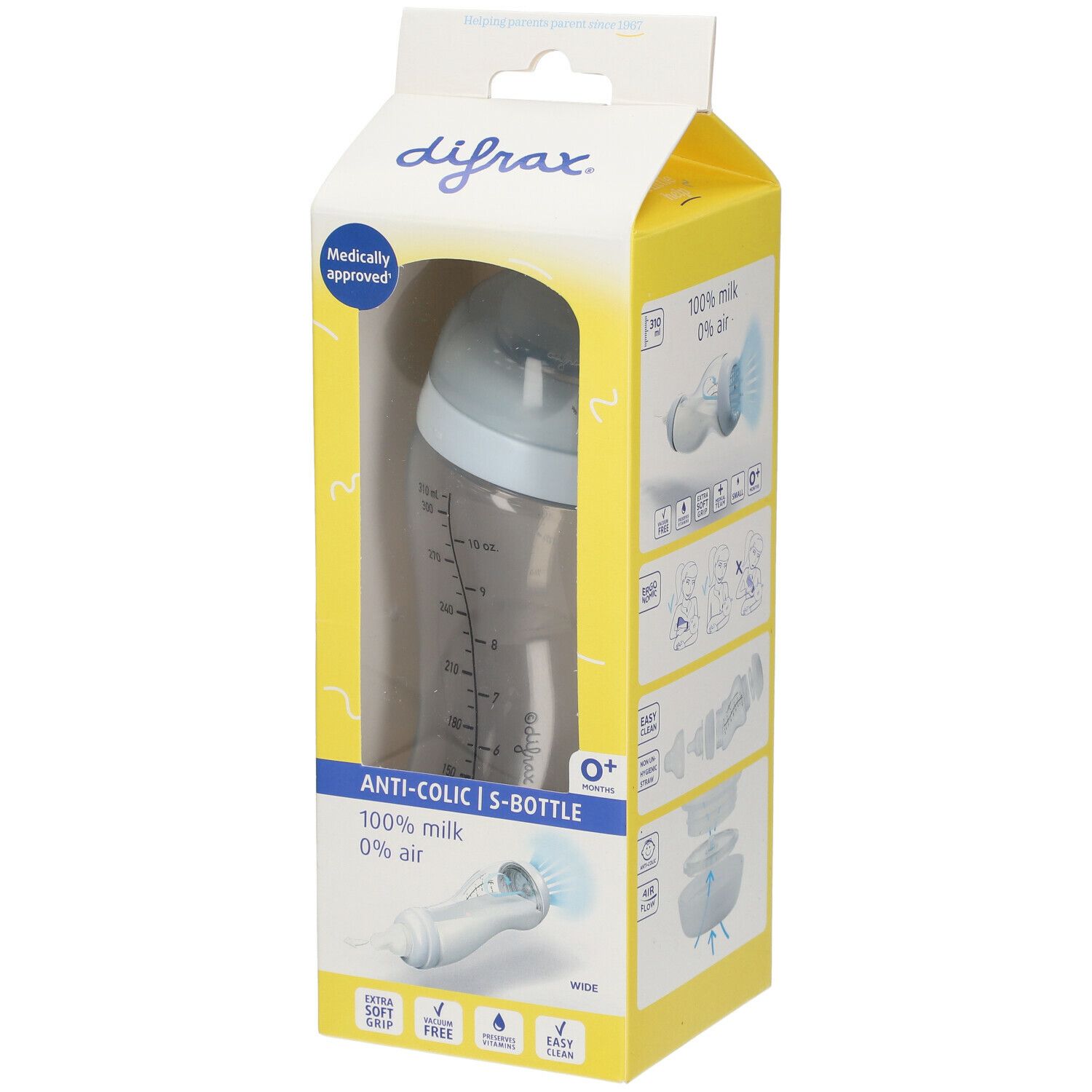 Difrax Biberon-S Wide Ice Bouteilles 310 ml