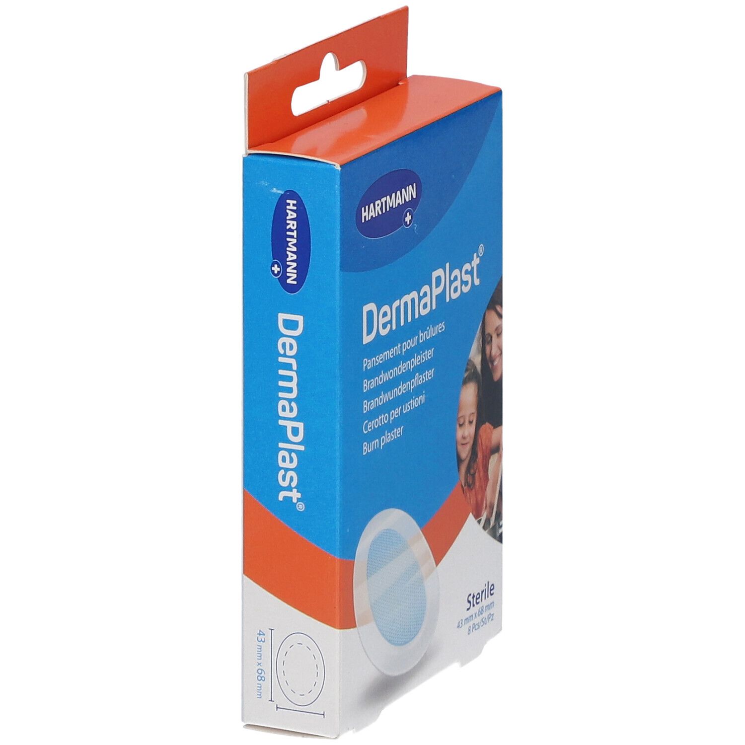 Hartmann Dermaplast Pansement Pour Brûlures 6,8 Cm X 4,4 Pansement(S) 8 Pc(S)