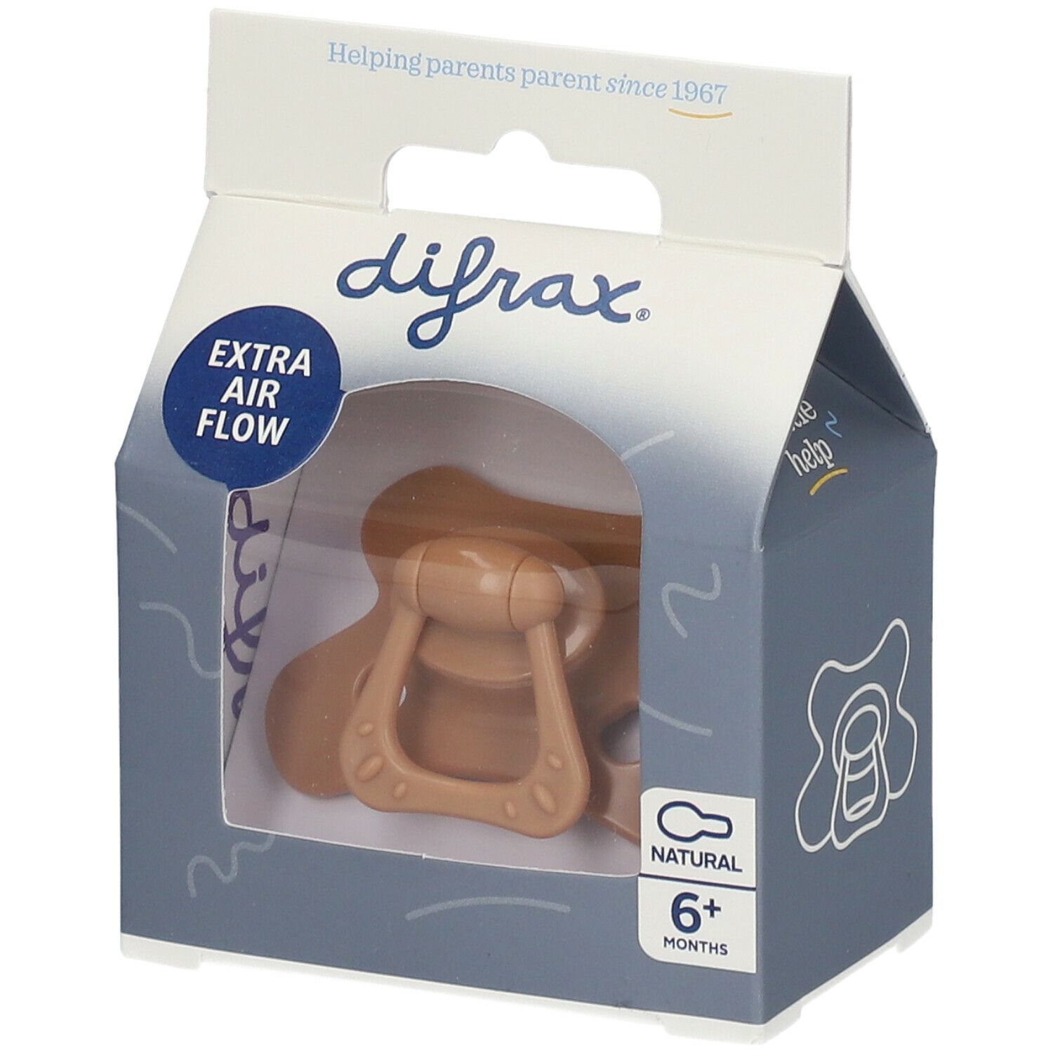 Difrax Sucette Natural Caramel 6 Mois+ Tétine(S) 1 pc(s)