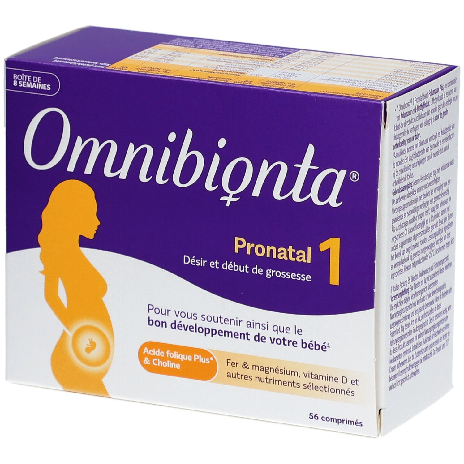 Omnibionta® Pronatal 1 | Désir et Début de Grossesse Comprimé(S) 56 pc(s)