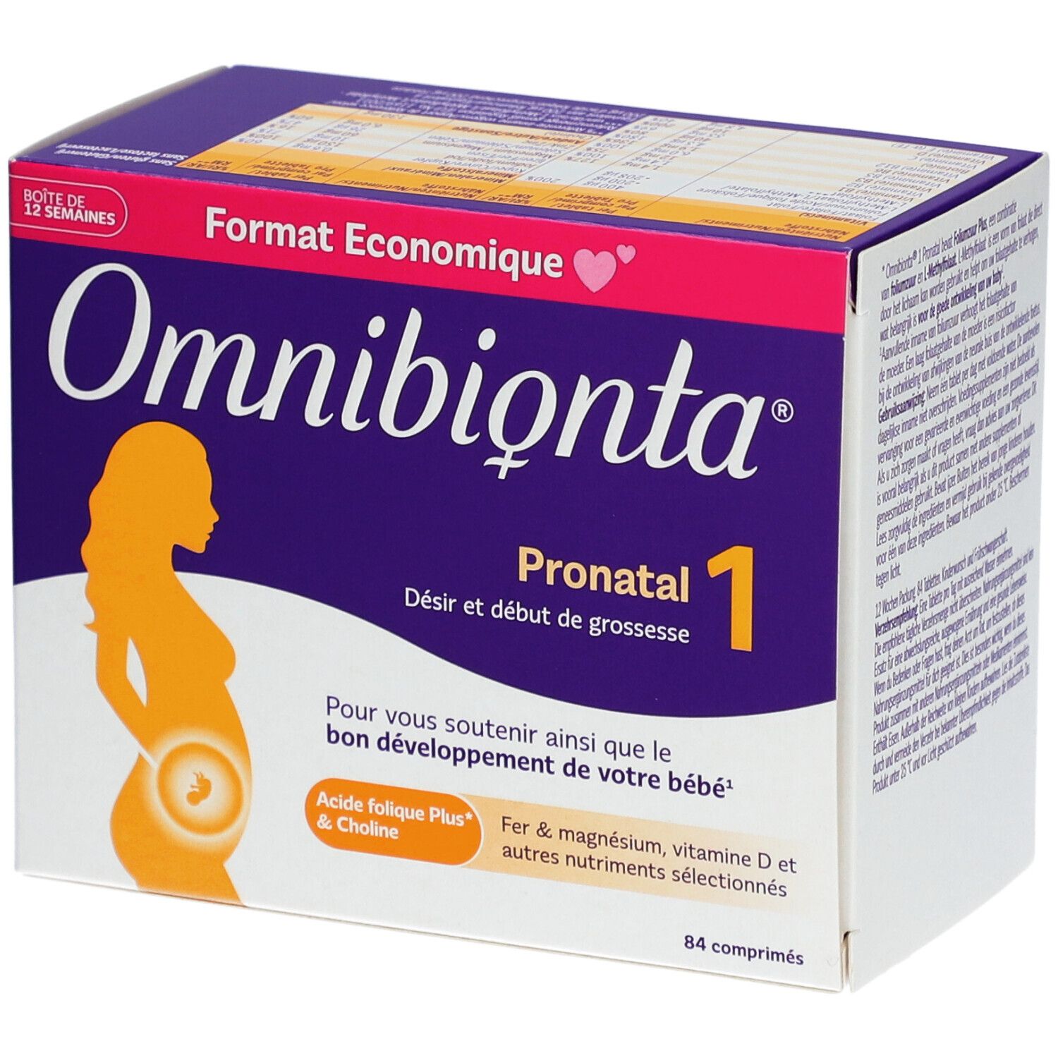 Omnibionta® Pronatal 1 | Désir et Début de Grossesse Comprimé(S) 84 pc(s)