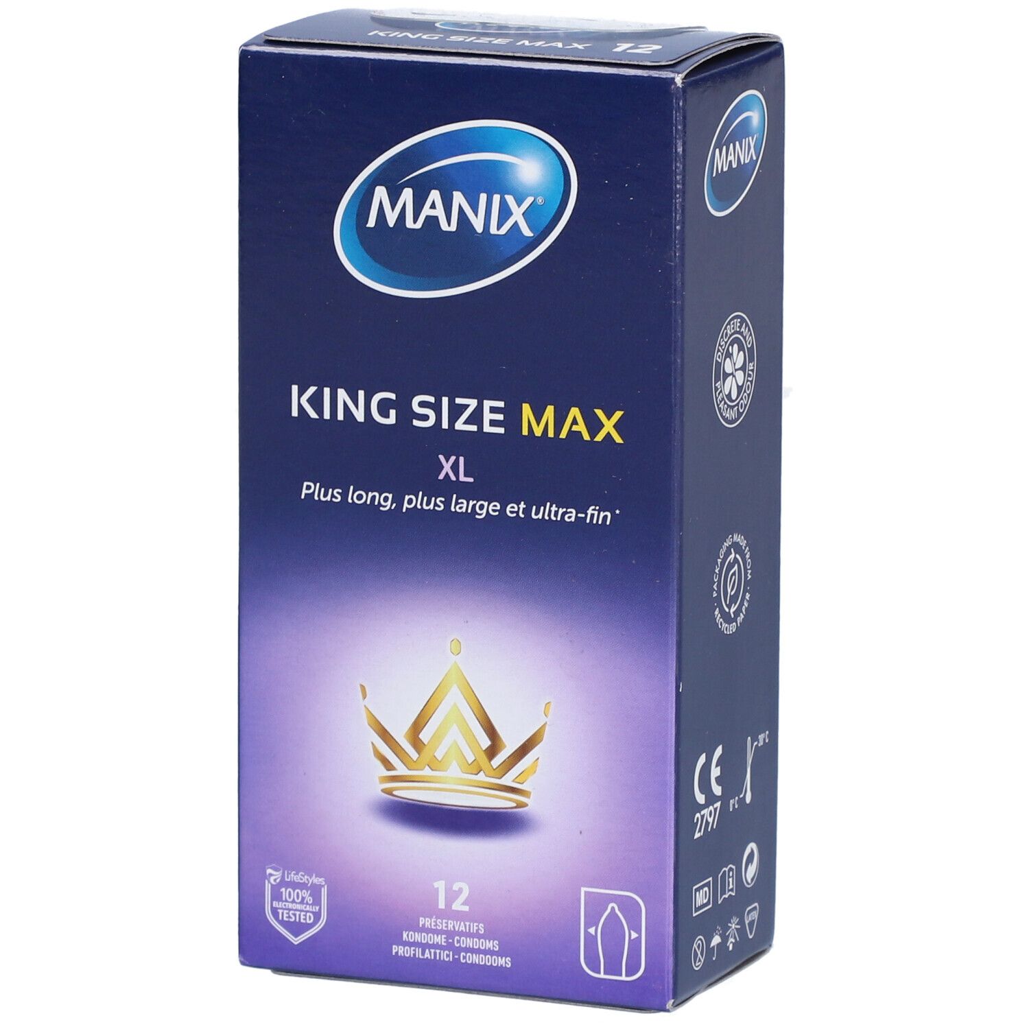 Manix King Size Max XL Préservatif(S) 12 pc(s)