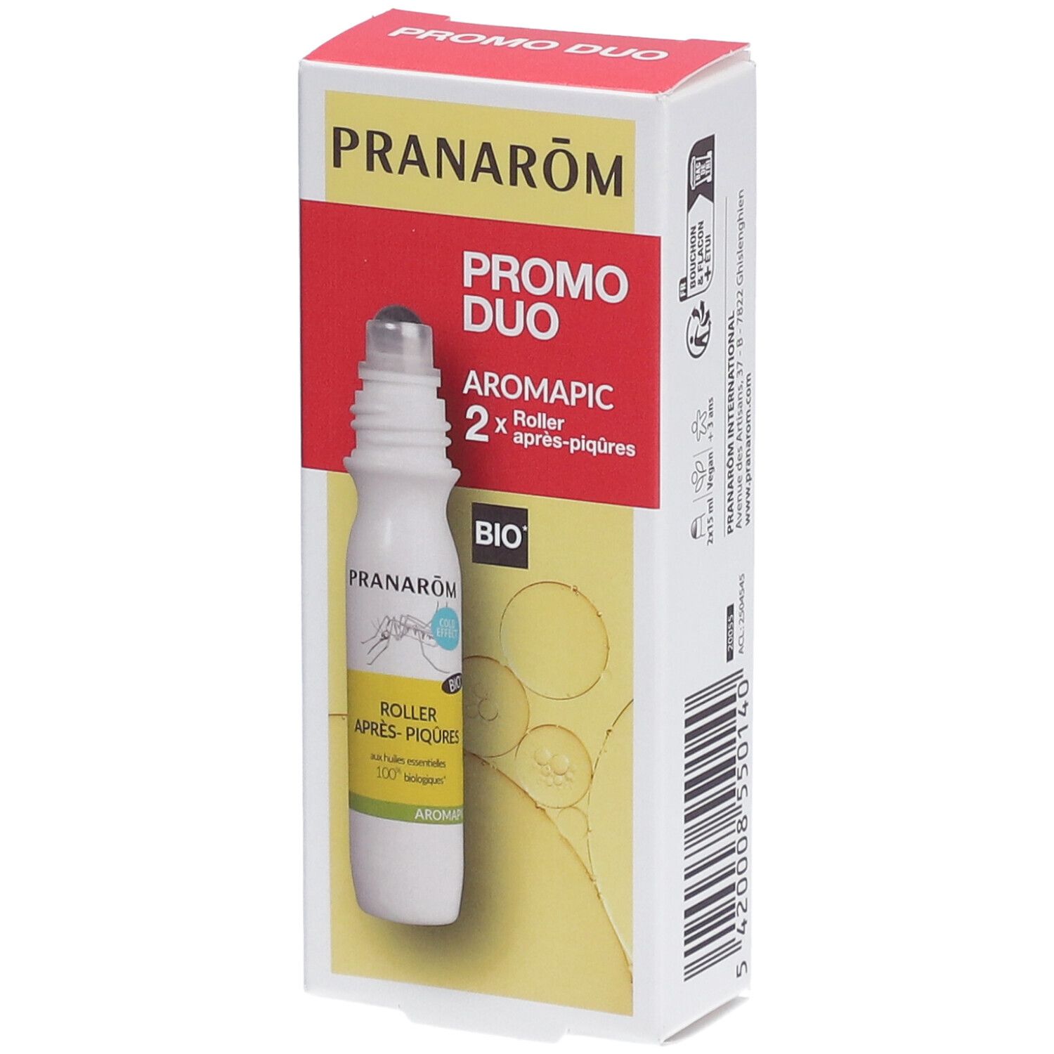 Pranarom Aromapic Duo Roller Après-Piqûres 2x15 ml Rouleau