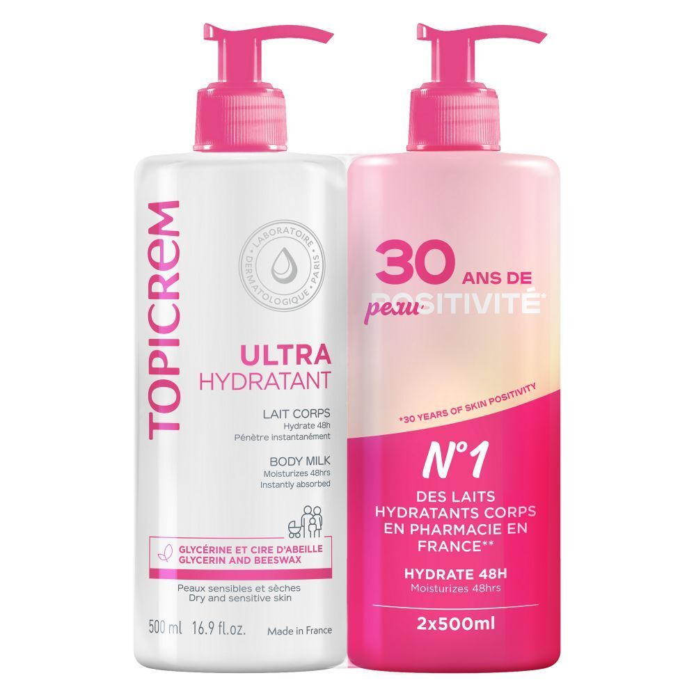 Topicrem Ultra-Hydratatant Lait Corps 2X500 Ml Enfants