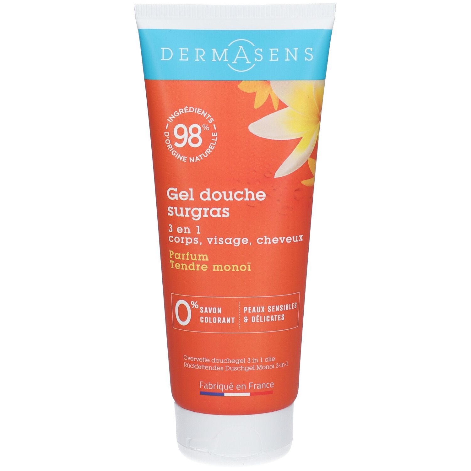 Dermasens Gel Douche Surgras 3 En 1 Tendre Monoï 100 Ml Douche 200 - Image 1