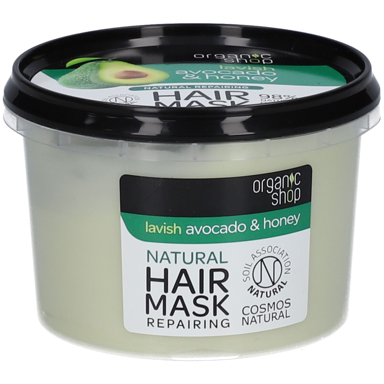 Organic Shop Masque Capillaire Réparateur Avocat & Miel 6,2x9,5x9,5 cm