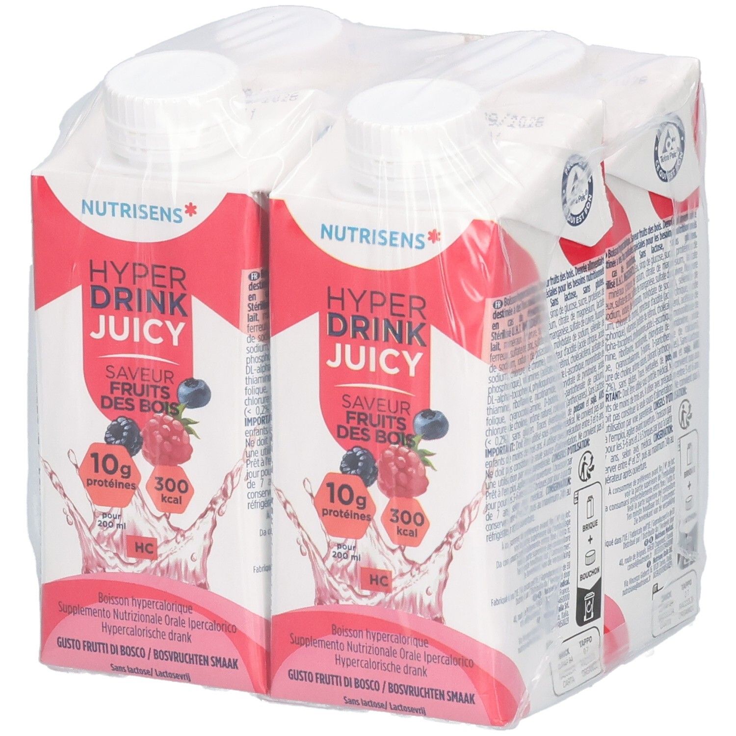 Hyperdrink Juicy Saveur Fruits des Bois 4x200 ml Aliment
