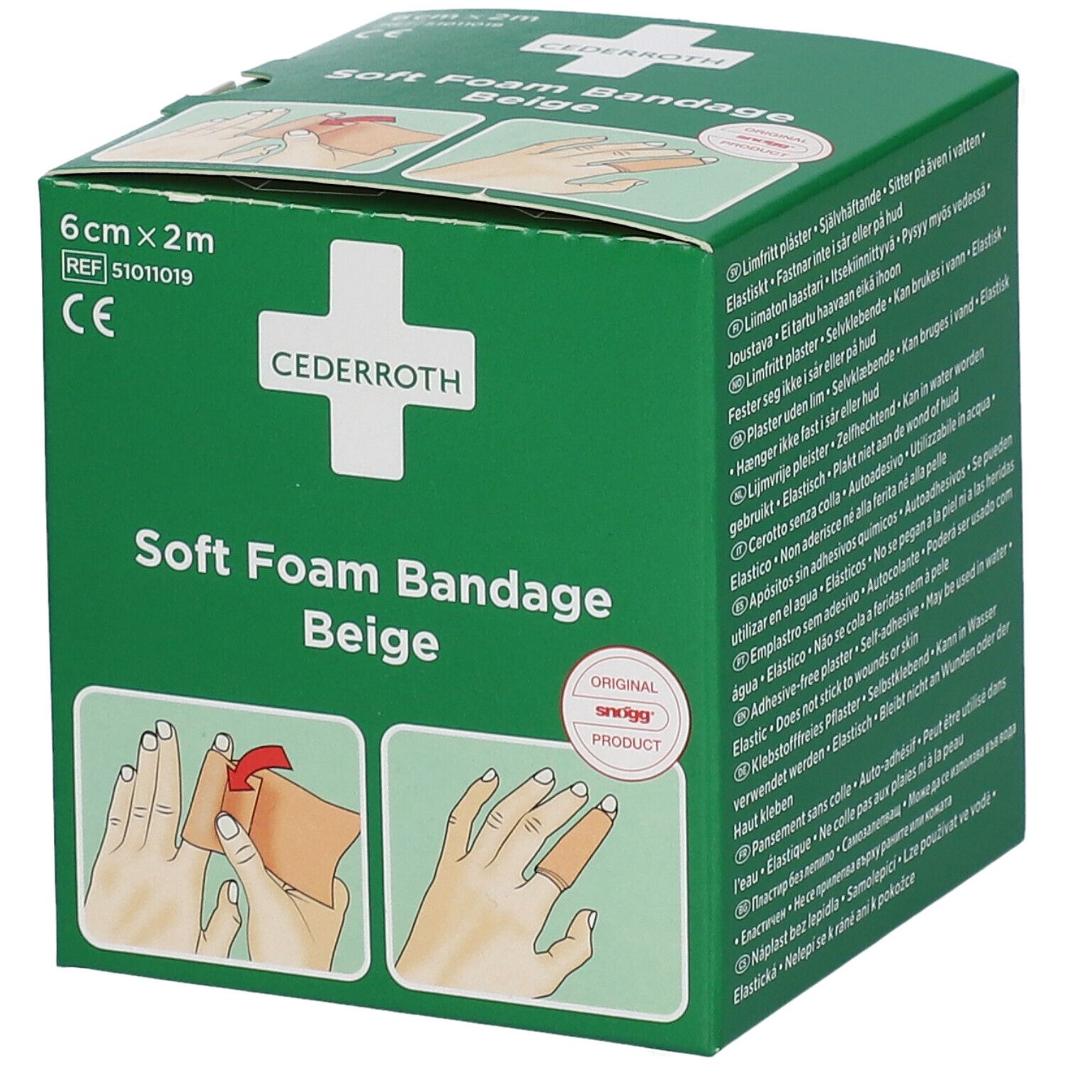 Cederroth Soft Foam Bandage Beige 6 cm x 2 m 51011019 Bandage(S) 1 pc(s)
