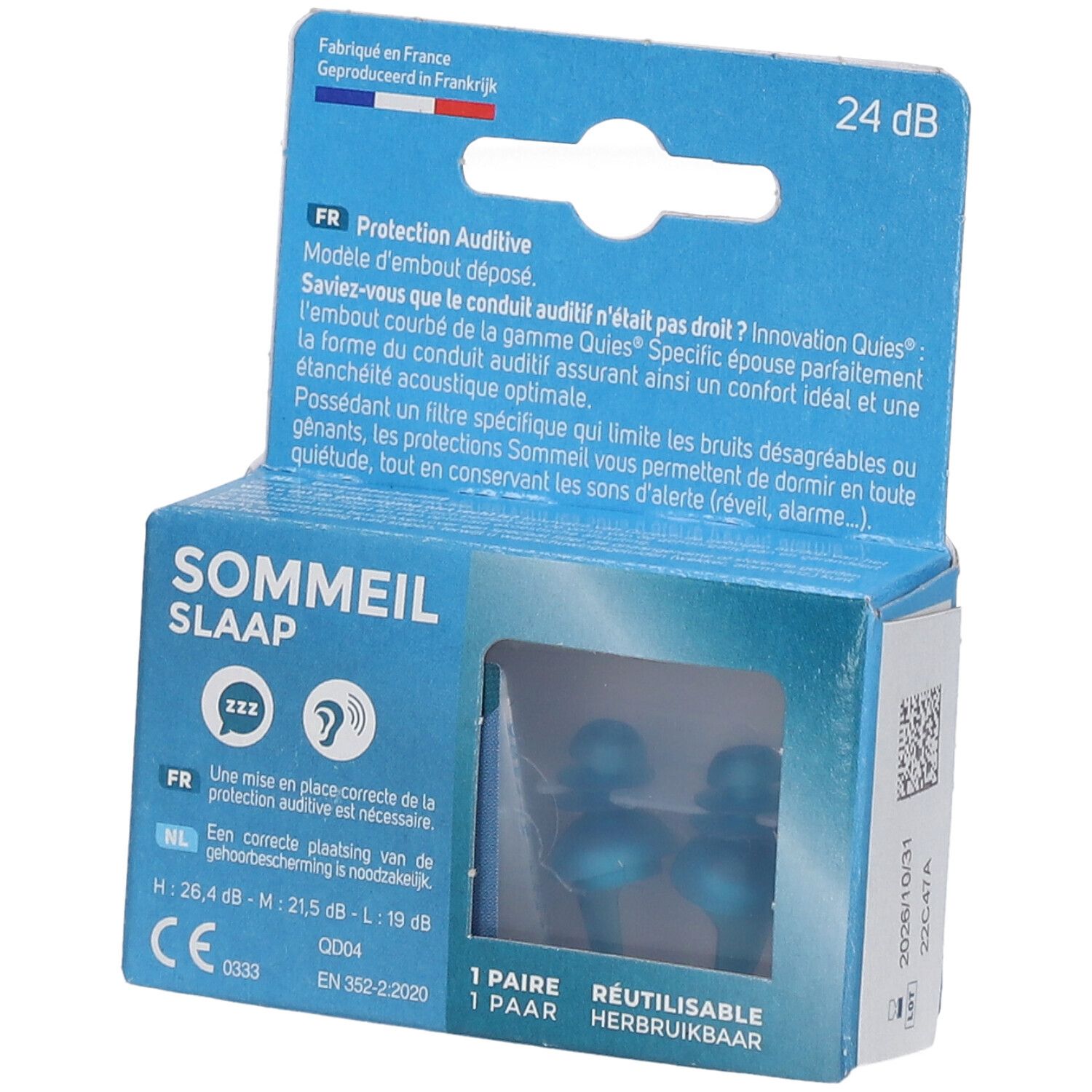 QUIES Specific Sommeil 24 dB 1 pc(s) Bouchons D'Oreille