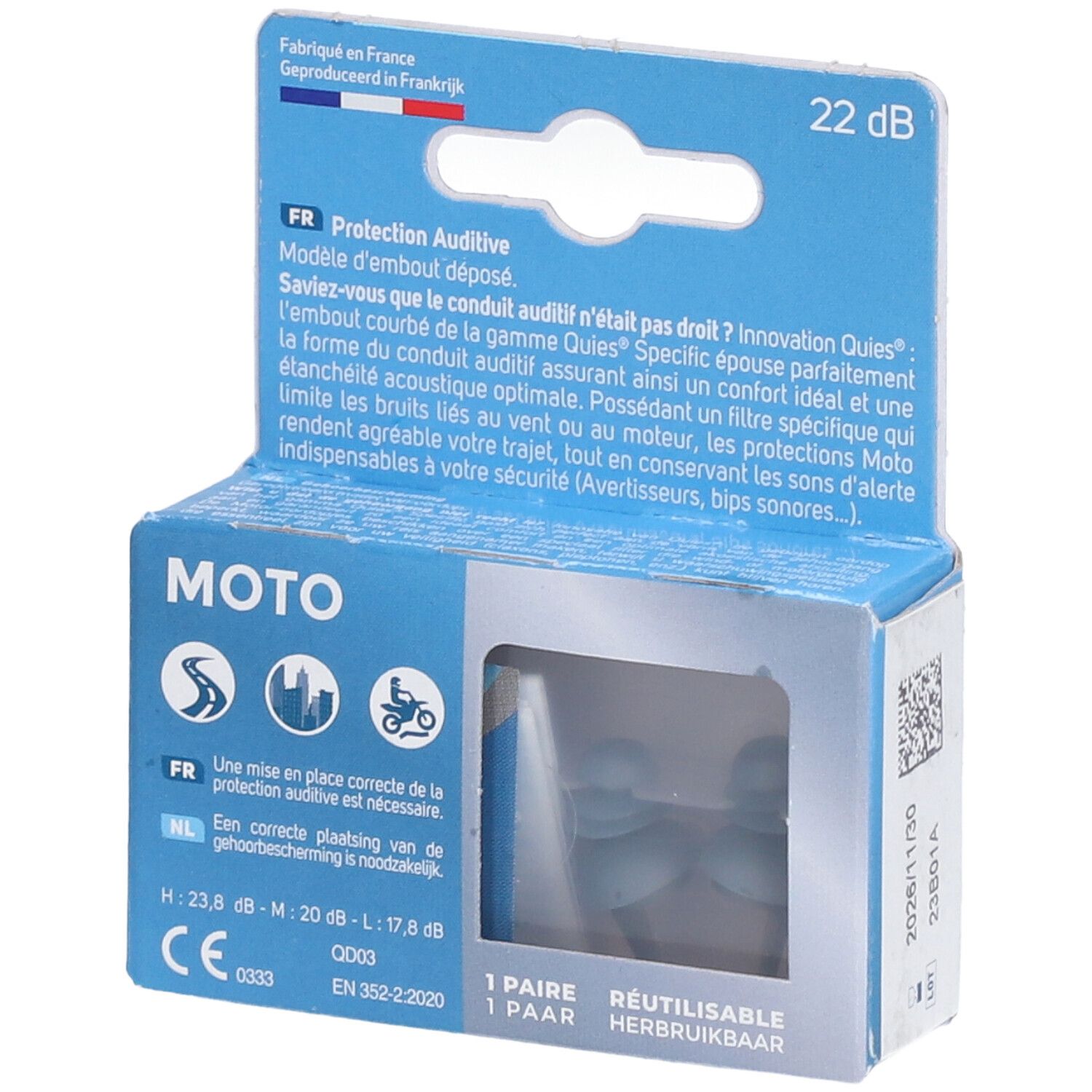 QUIES Specific Moto 22dB 1 pc(s) Bouchons D'Oreille